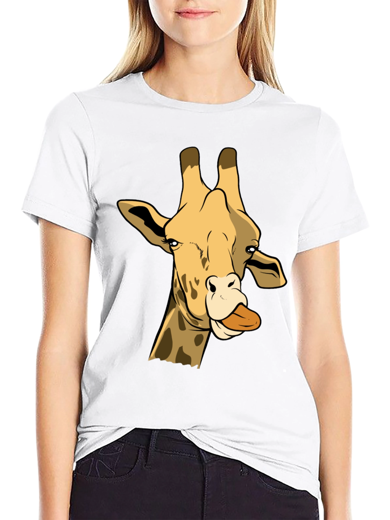 Funny Giraffe T-Shirt - Cartoon Animal Tee
