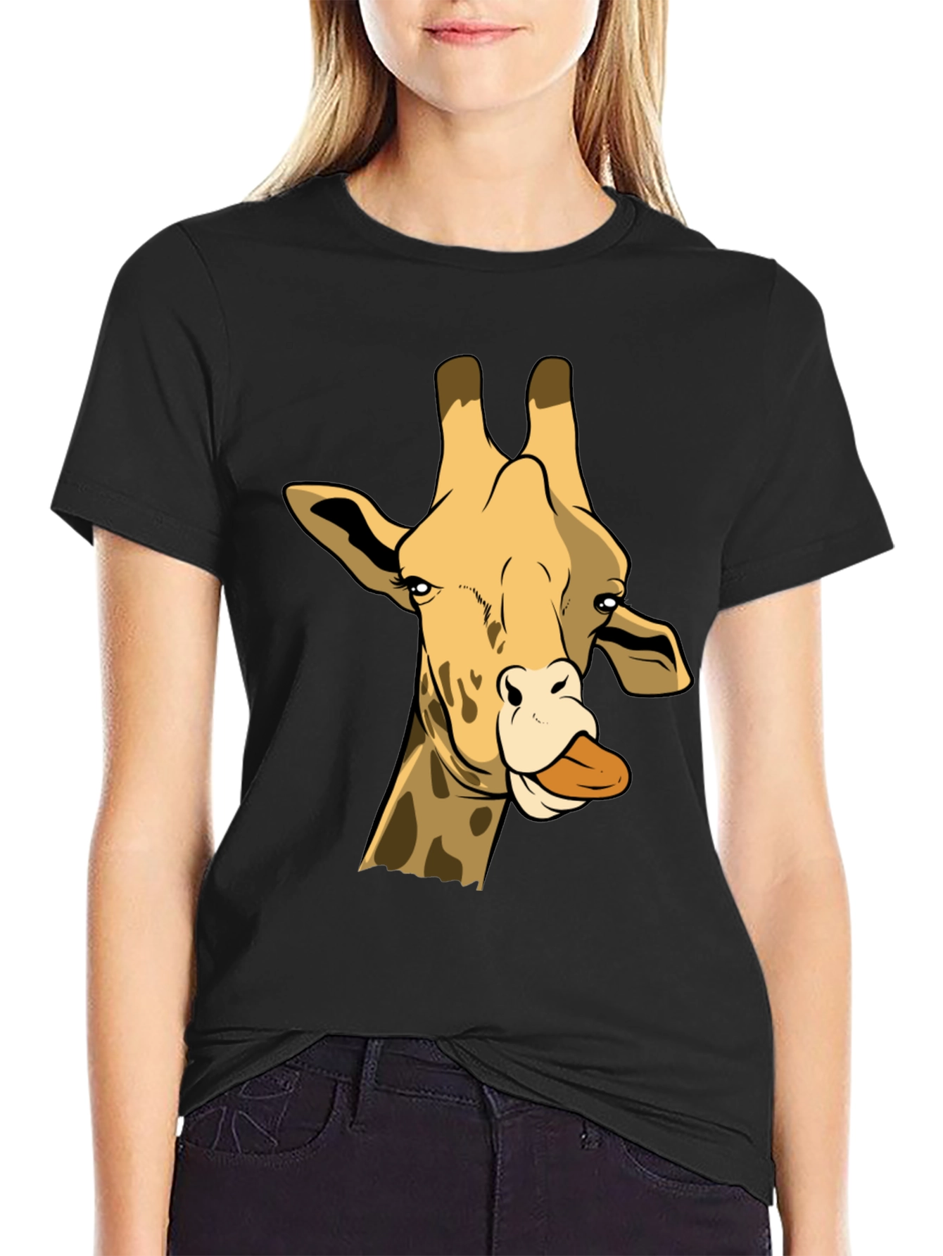 Funny Giraffe T-Shirt - Cartoon Animal Tee
