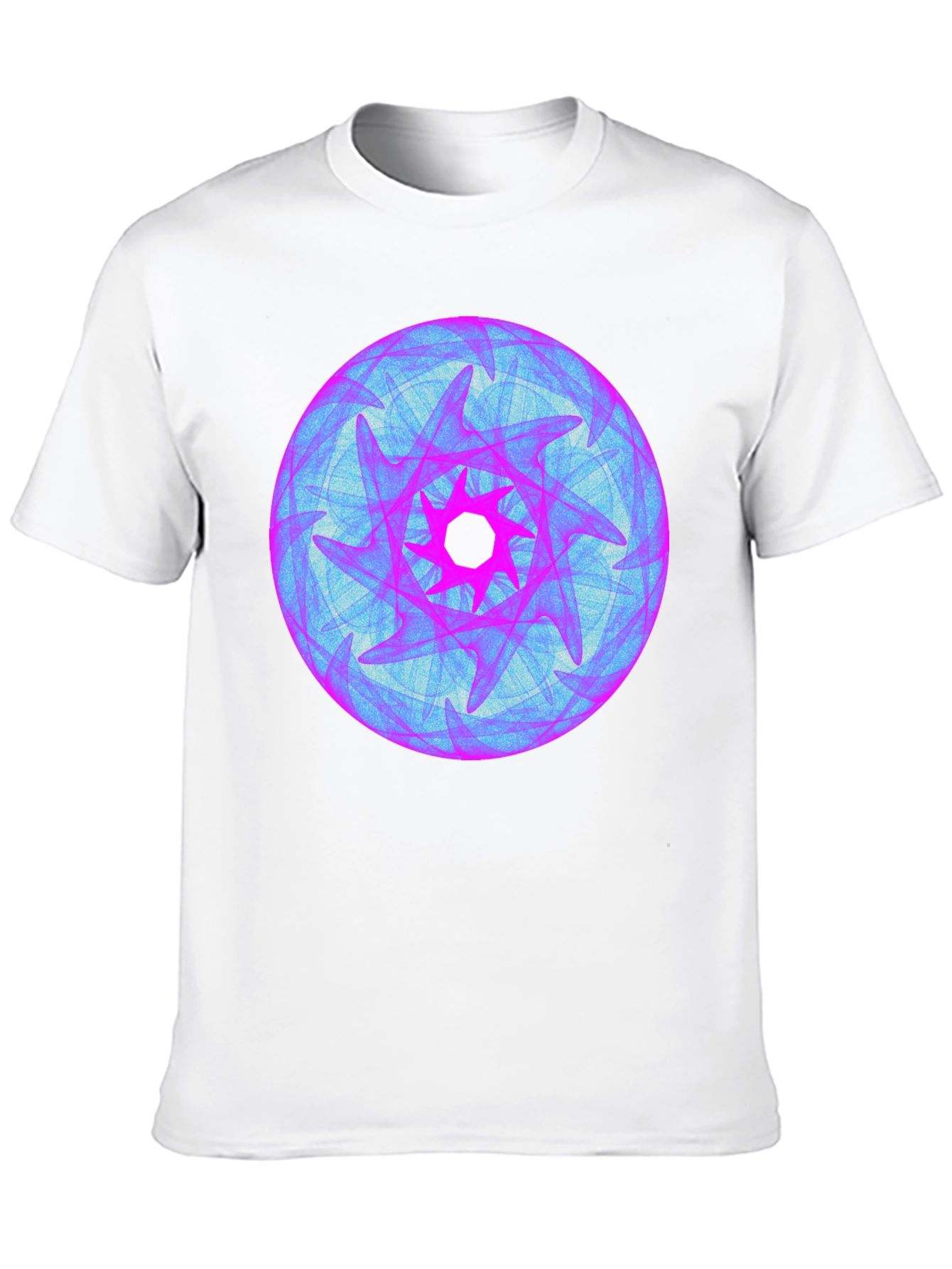 Abstract Graphic Print Black Crew Neck T-Shirt