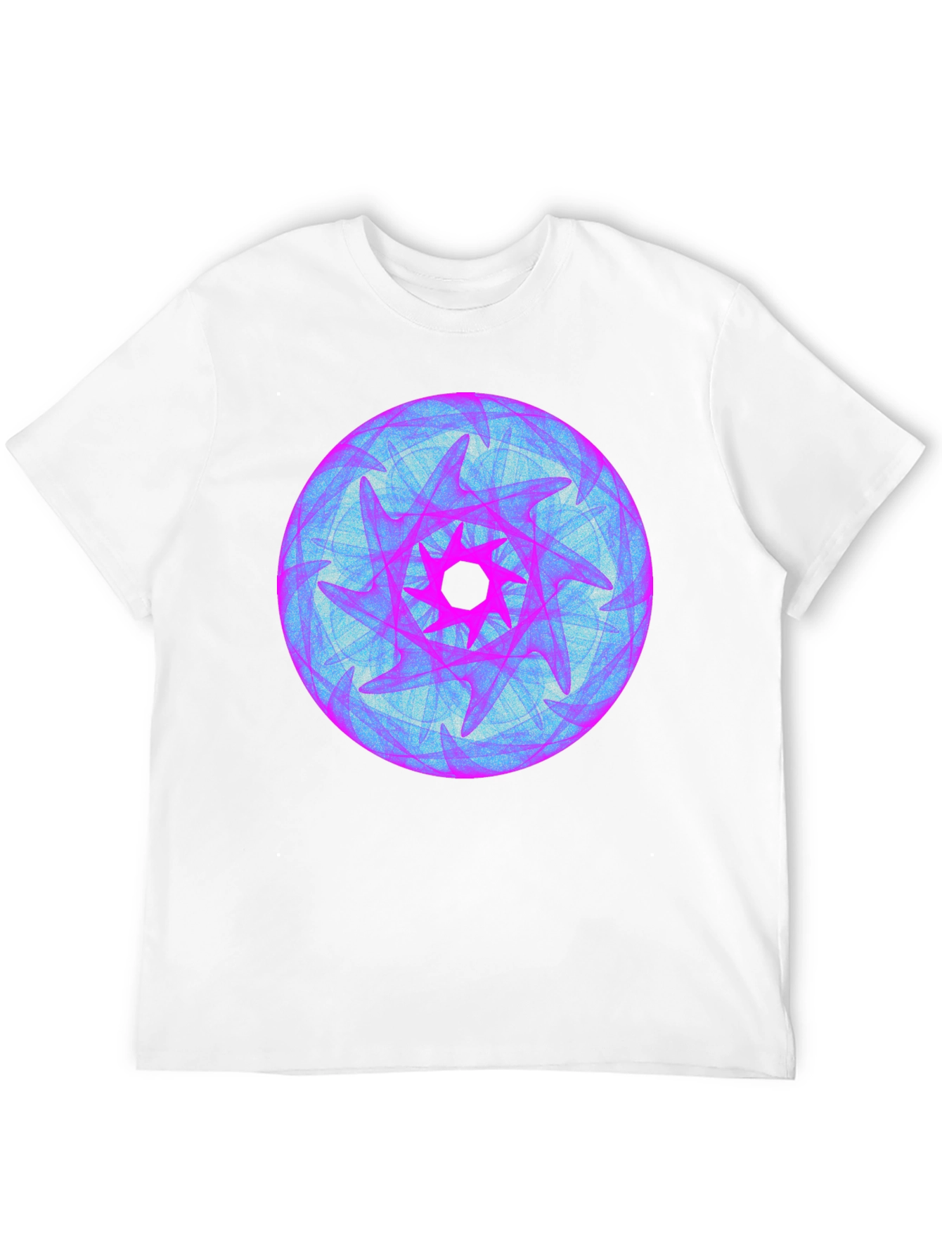Abstract Graphic Print Black Crew Neck T-Shirt