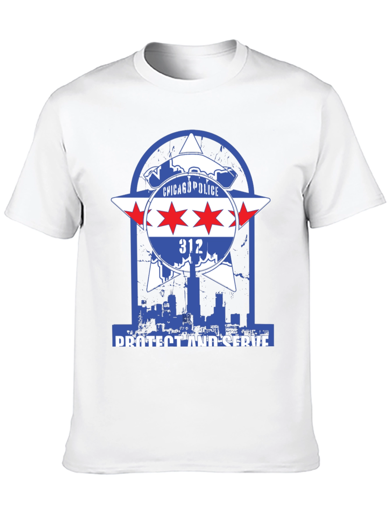 Chicago Police Protect and Serve Graphic T-Shirt