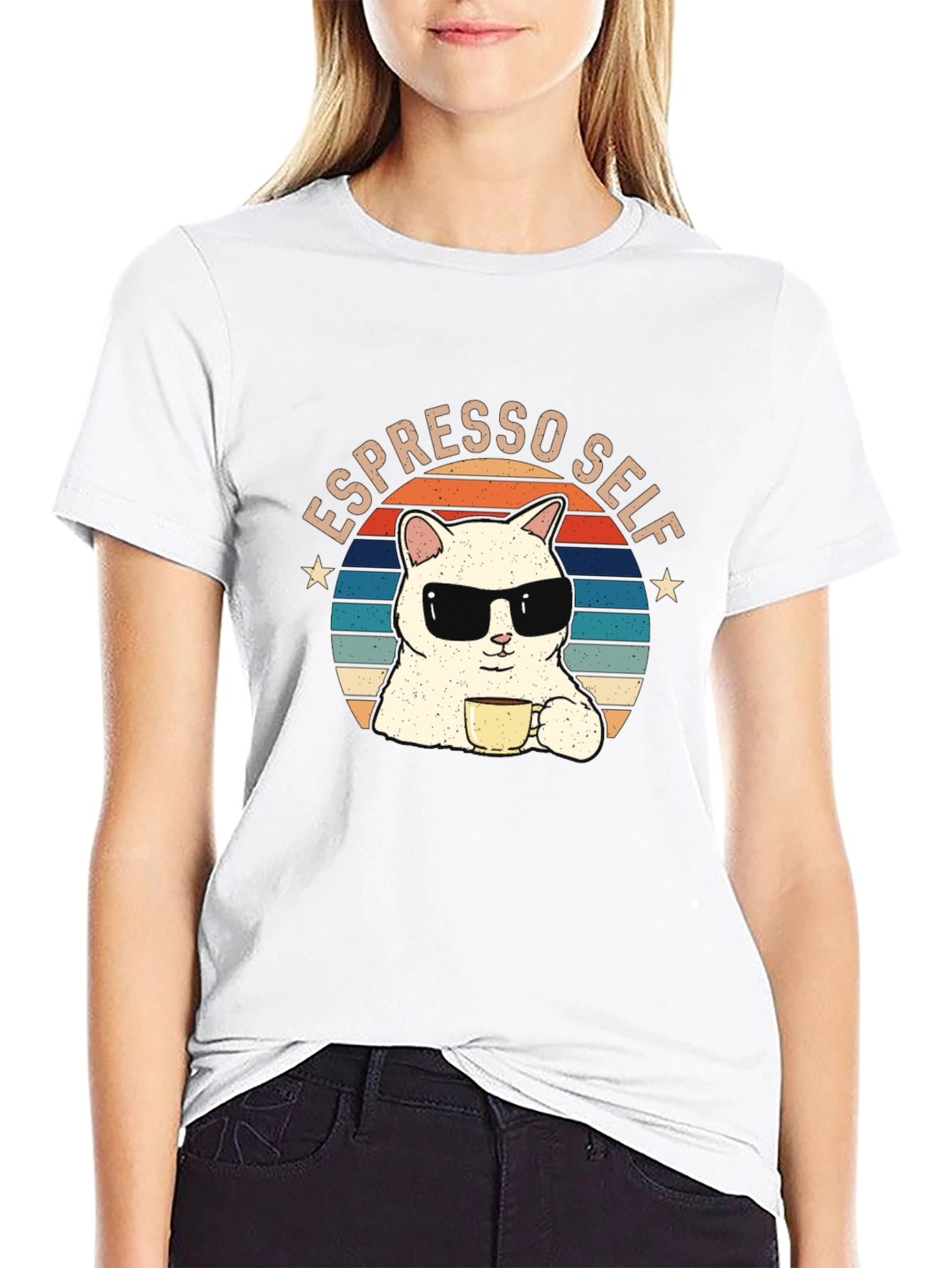 Espresso Self Funny Cat T-Shirt