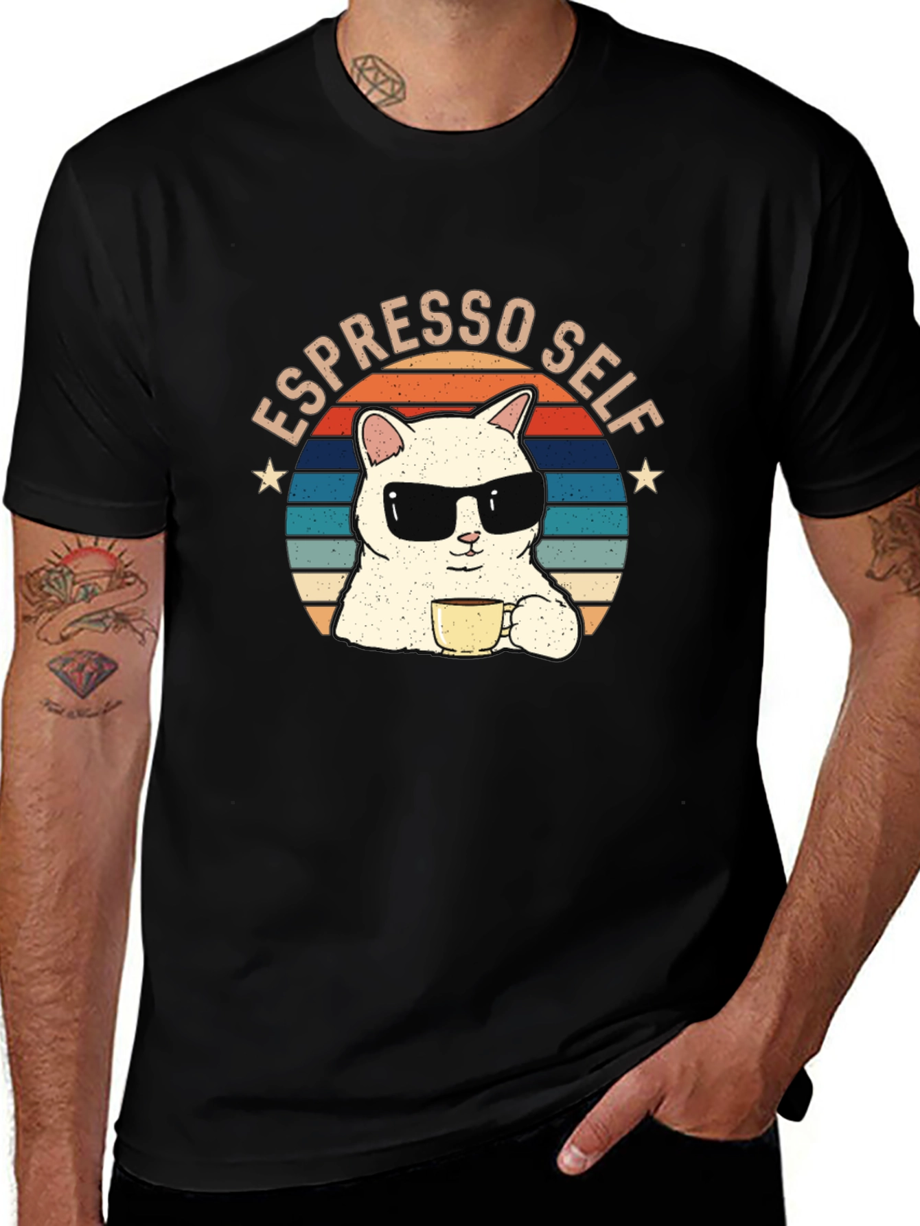 Espresso Self Funny Cat T-Shirt