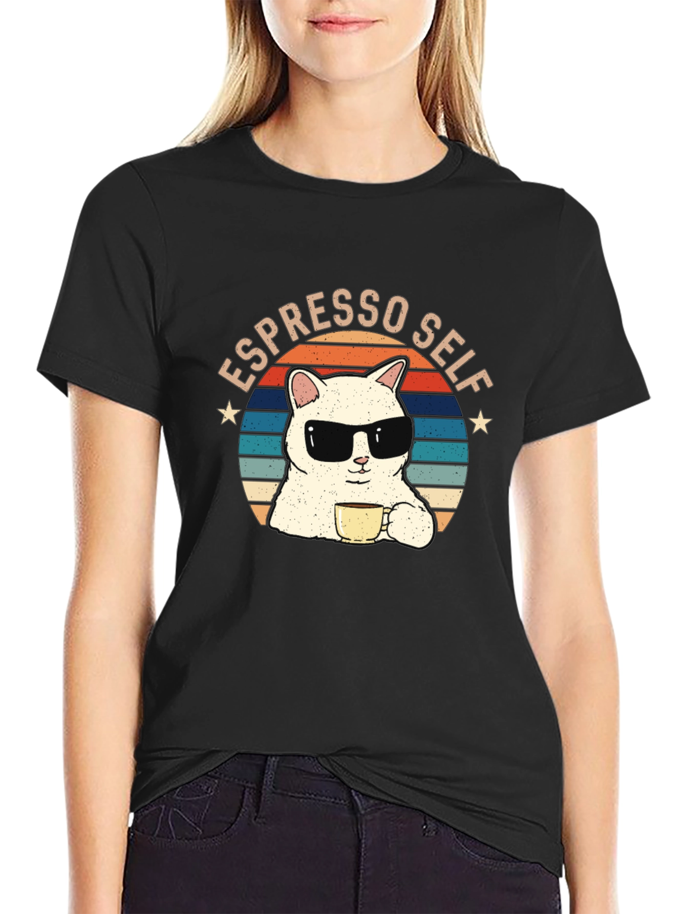 Espresso Self Funny Cat T-Shirt