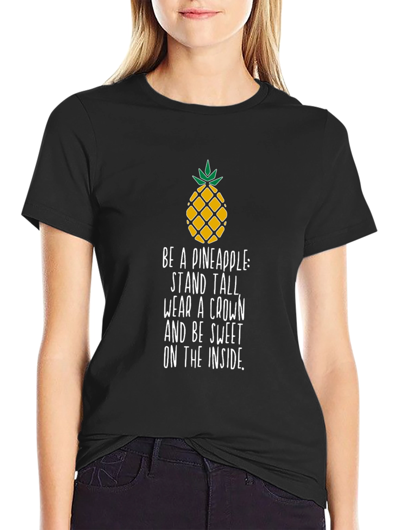 Pineapple Inspirational Quote Mens T-Shirt