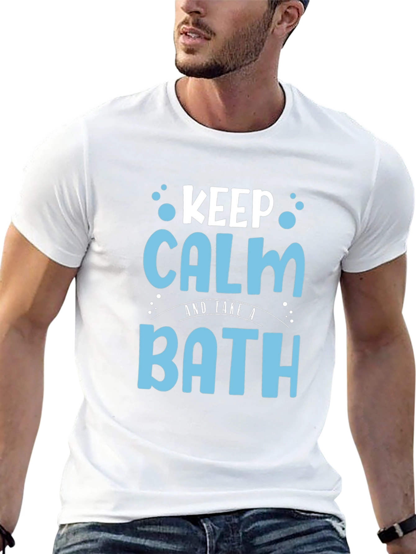 Keep Calm and Take a Bath Black T-Shirt