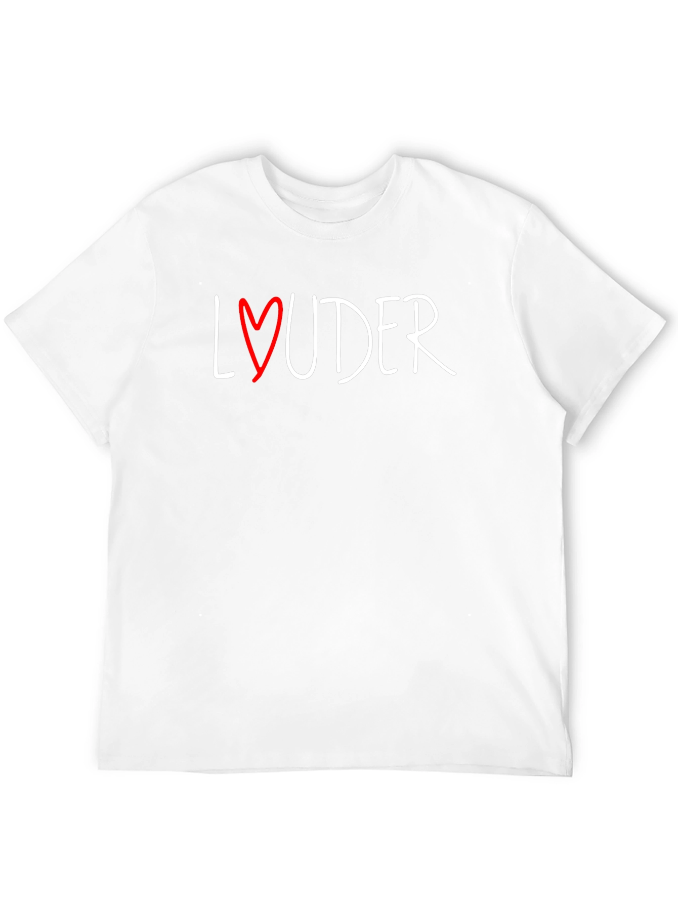 Louder Heart Graphic Black T-Shirt