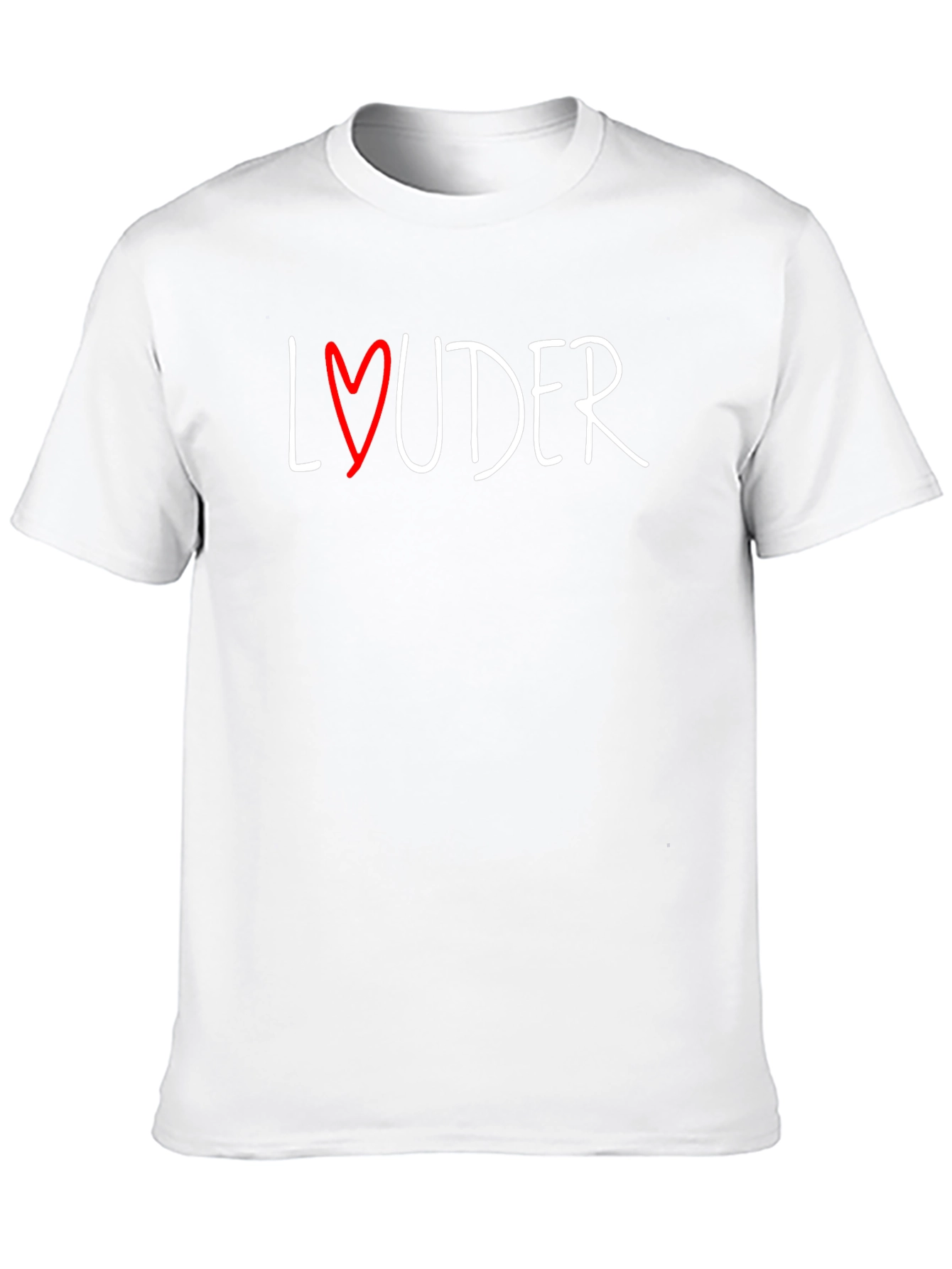 Louder Heart Graphic Black T-Shirt
