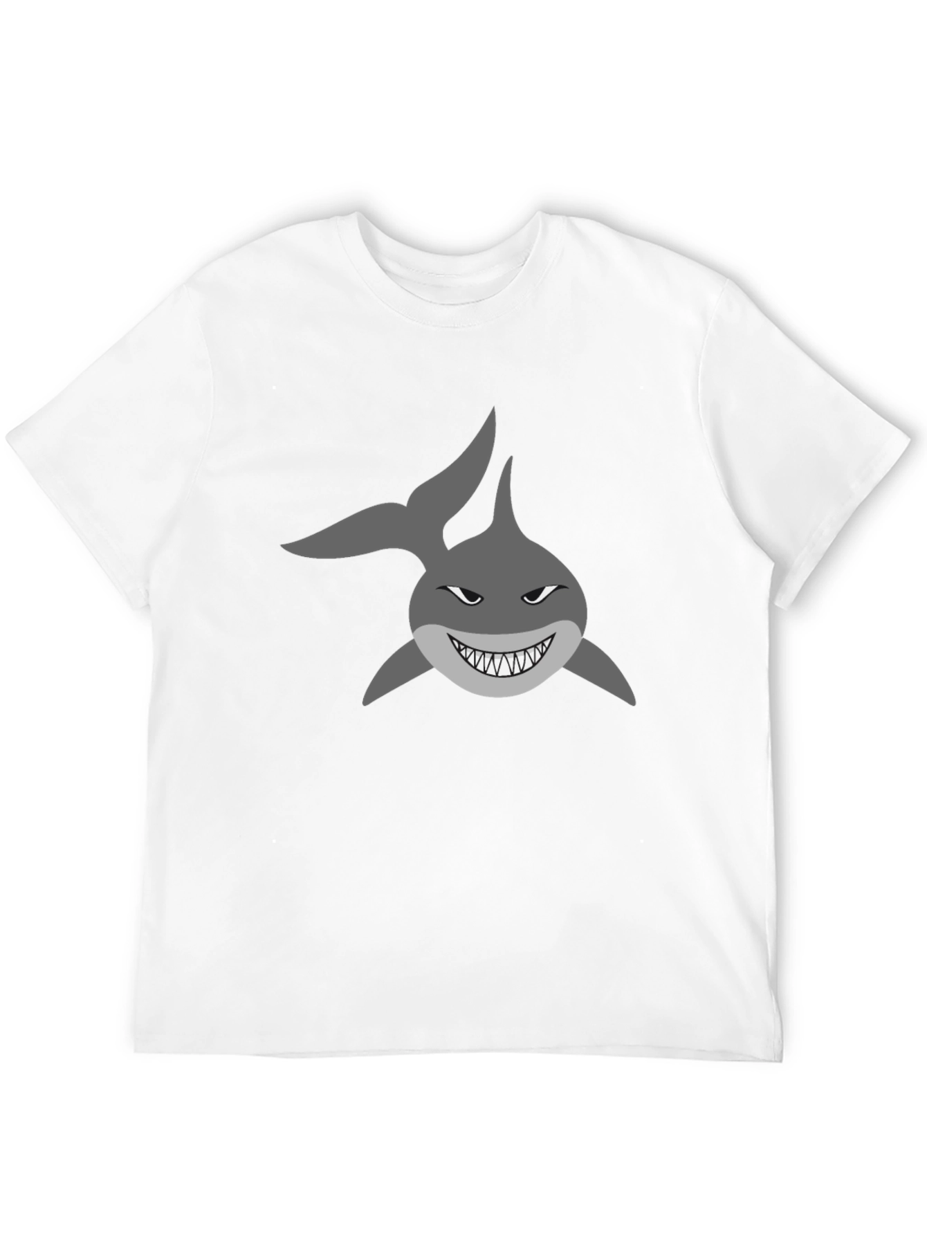 Mens Black T-Shirt with Shark Graphic
