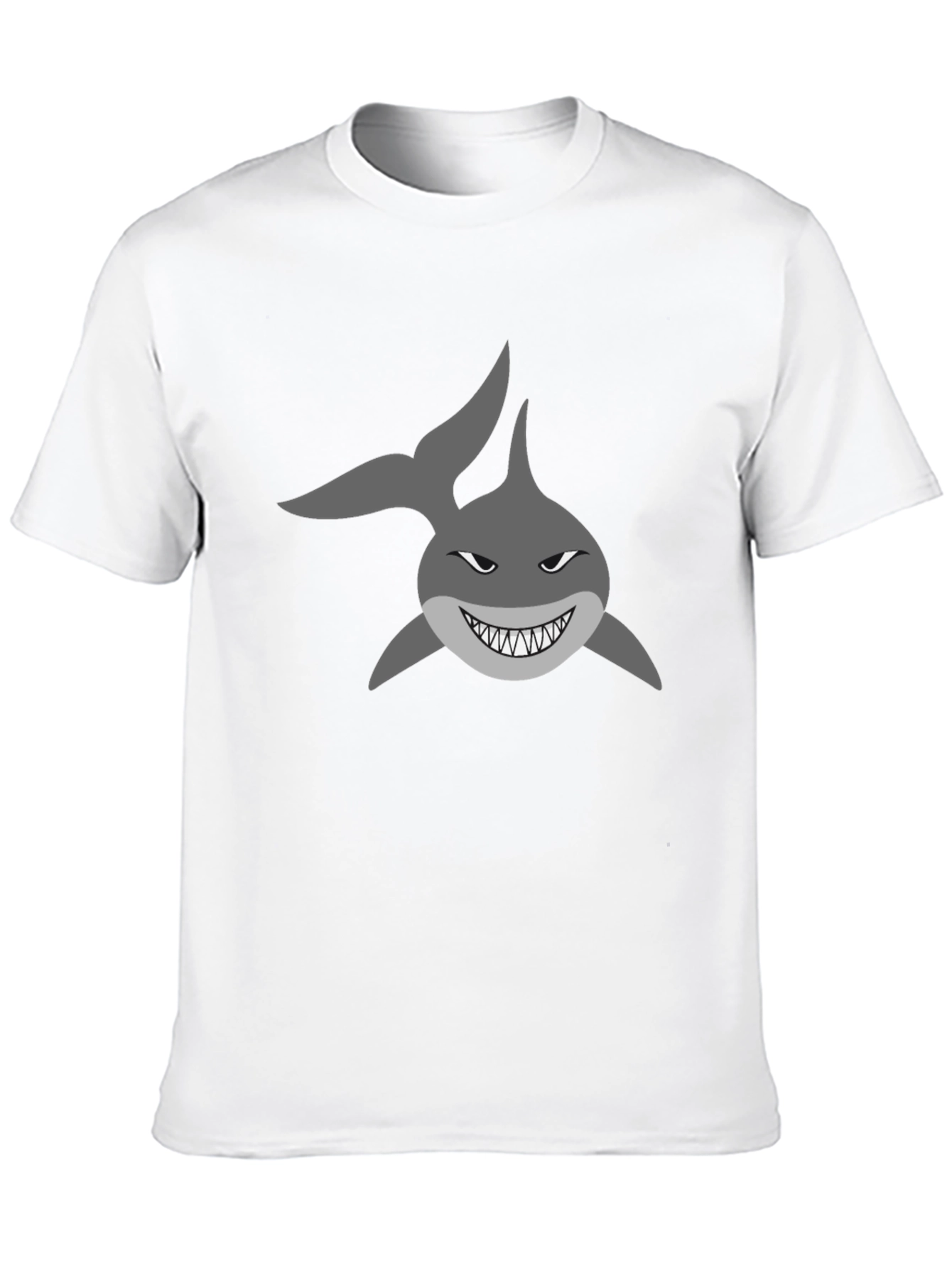 Mens Black T-Shirt with Shark Graphic
