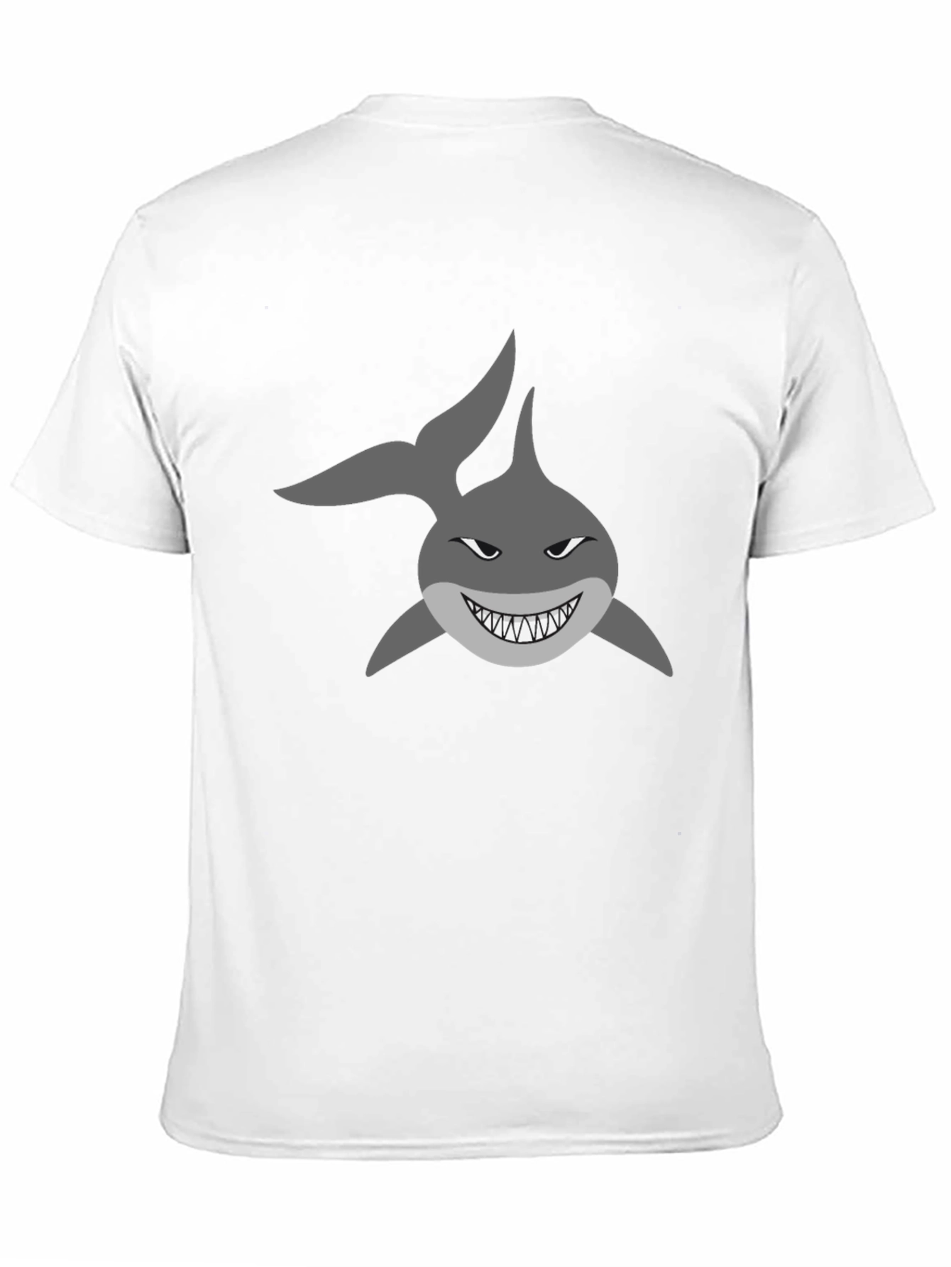 Mens Black T-Shirt with Shark Graphic