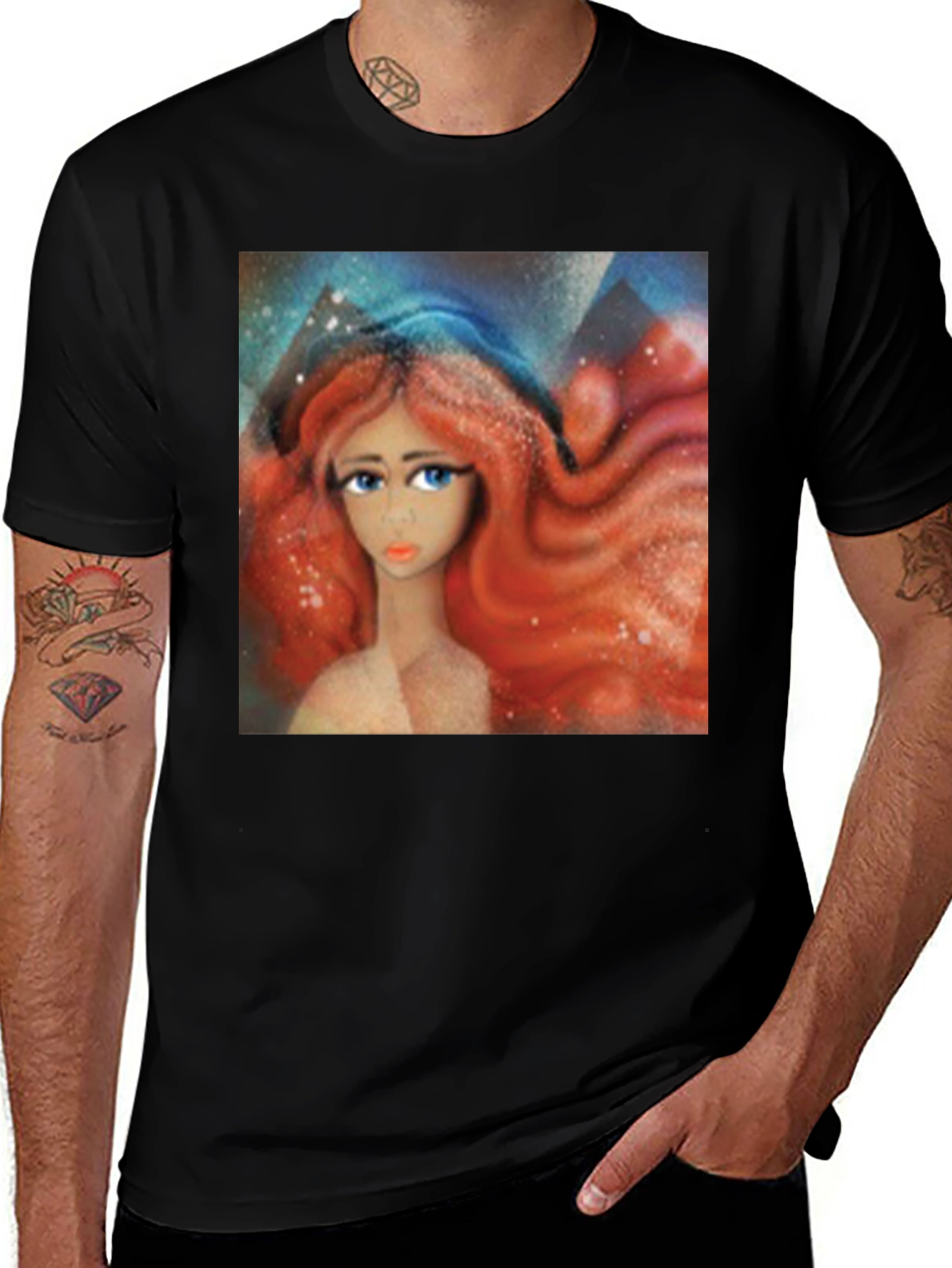 Red Haired Woman Graphic Tee
