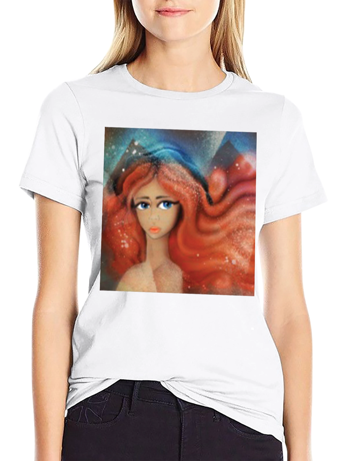 Red Haired Woman Graphic Tee
