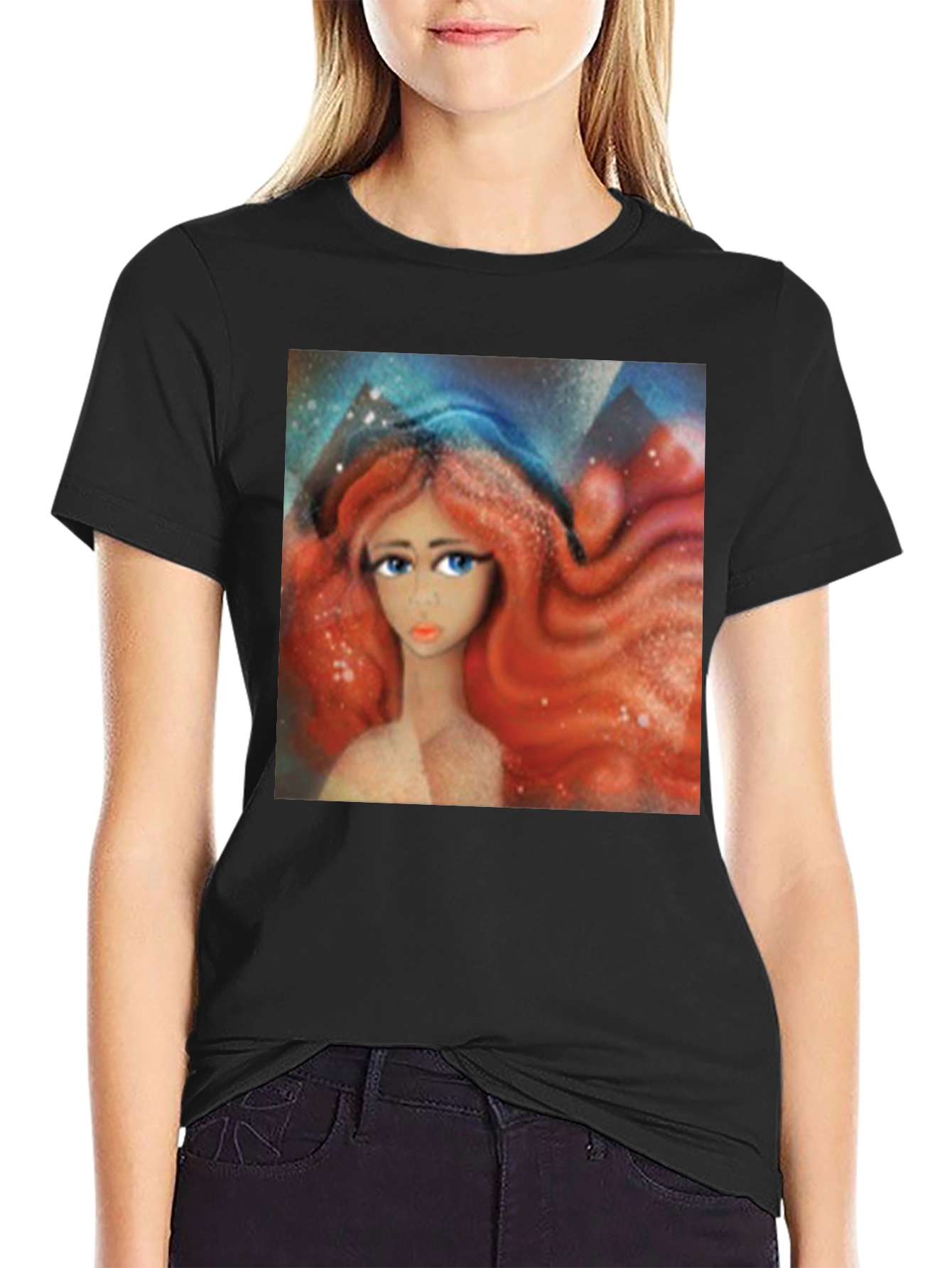 Red Haired Woman Graphic Tee