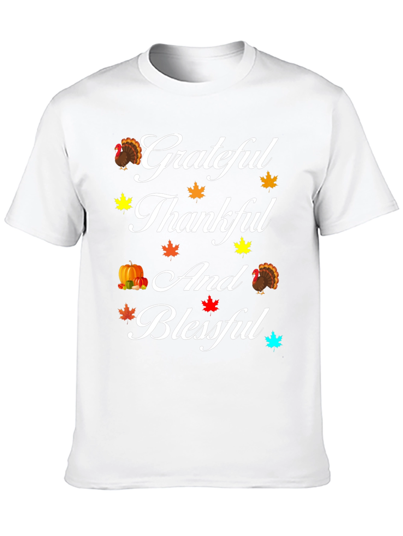 Thanksgiving Grateful Thankful Blessed T-Shirt