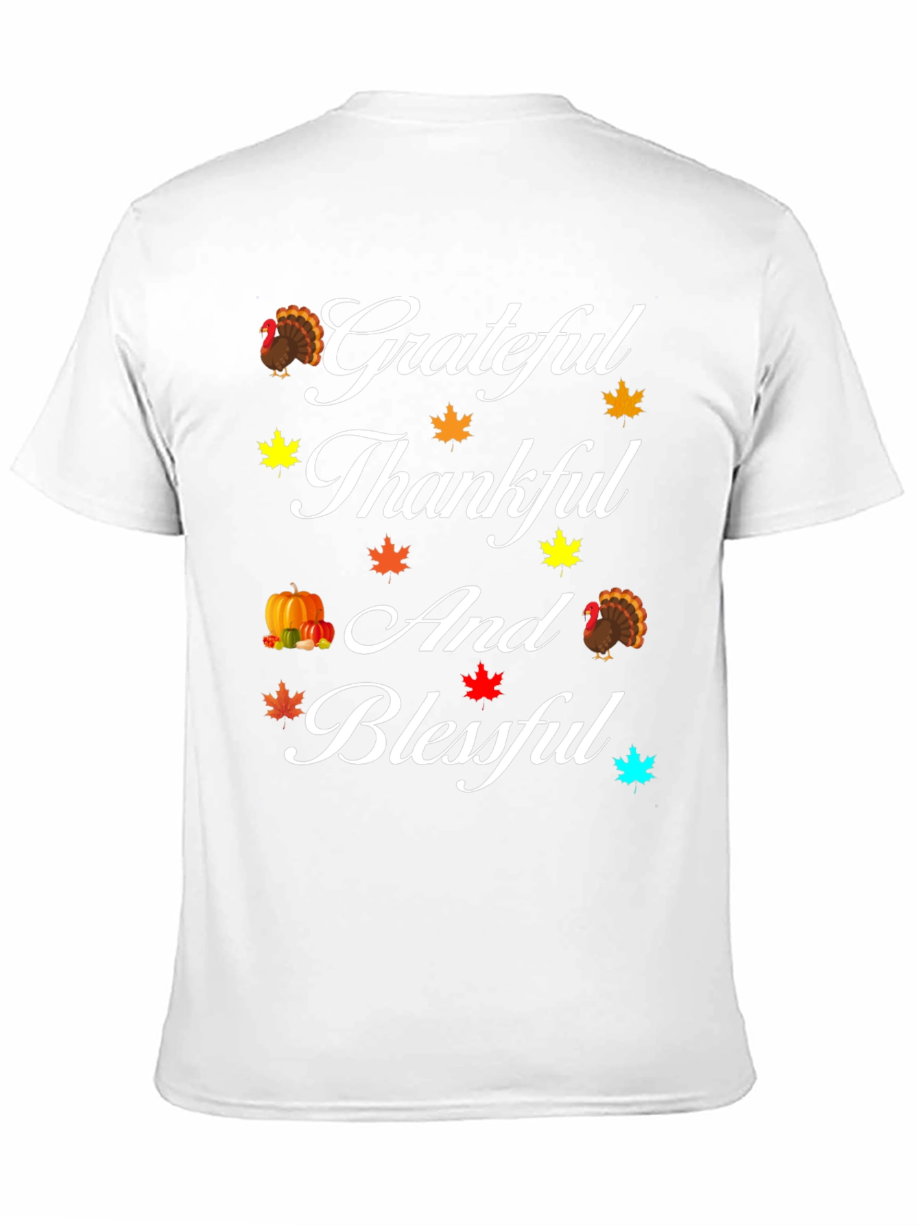 Thanksgiving Grateful Thankful Blessed T-Shirt