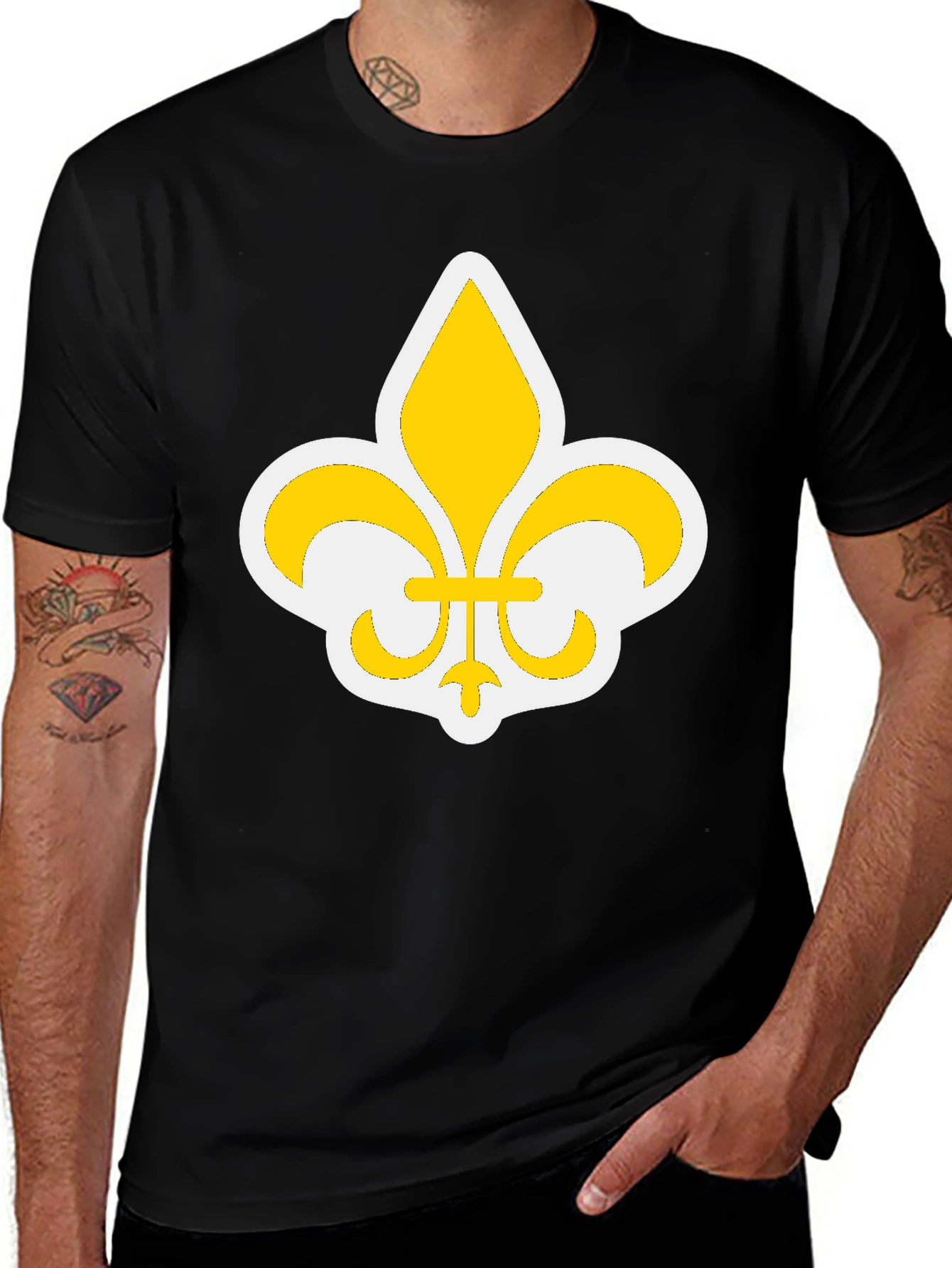Fleur-de-Lis Graphic Black T-Shirt