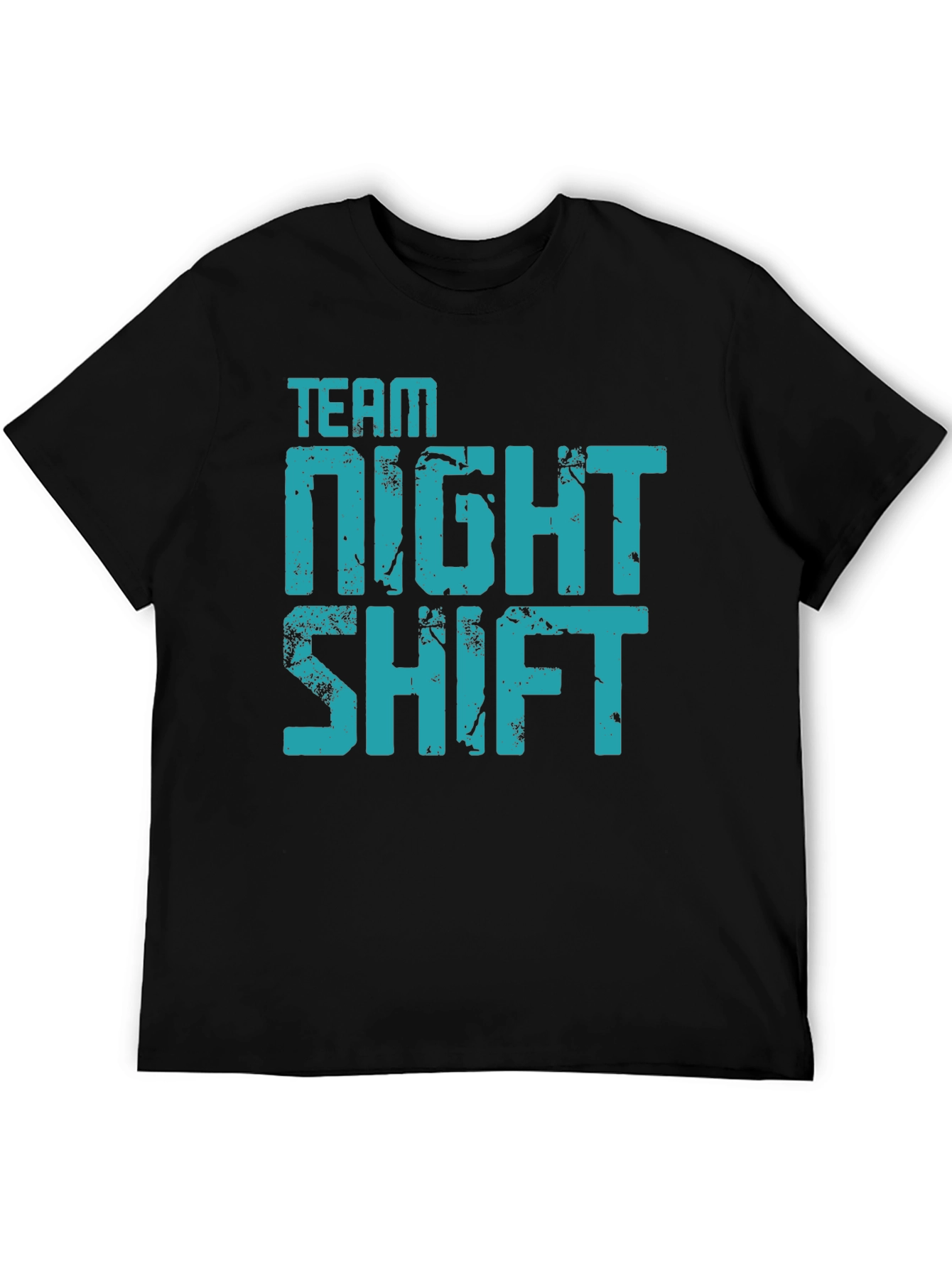 Team Night Shift Black Graphic T-Shirt