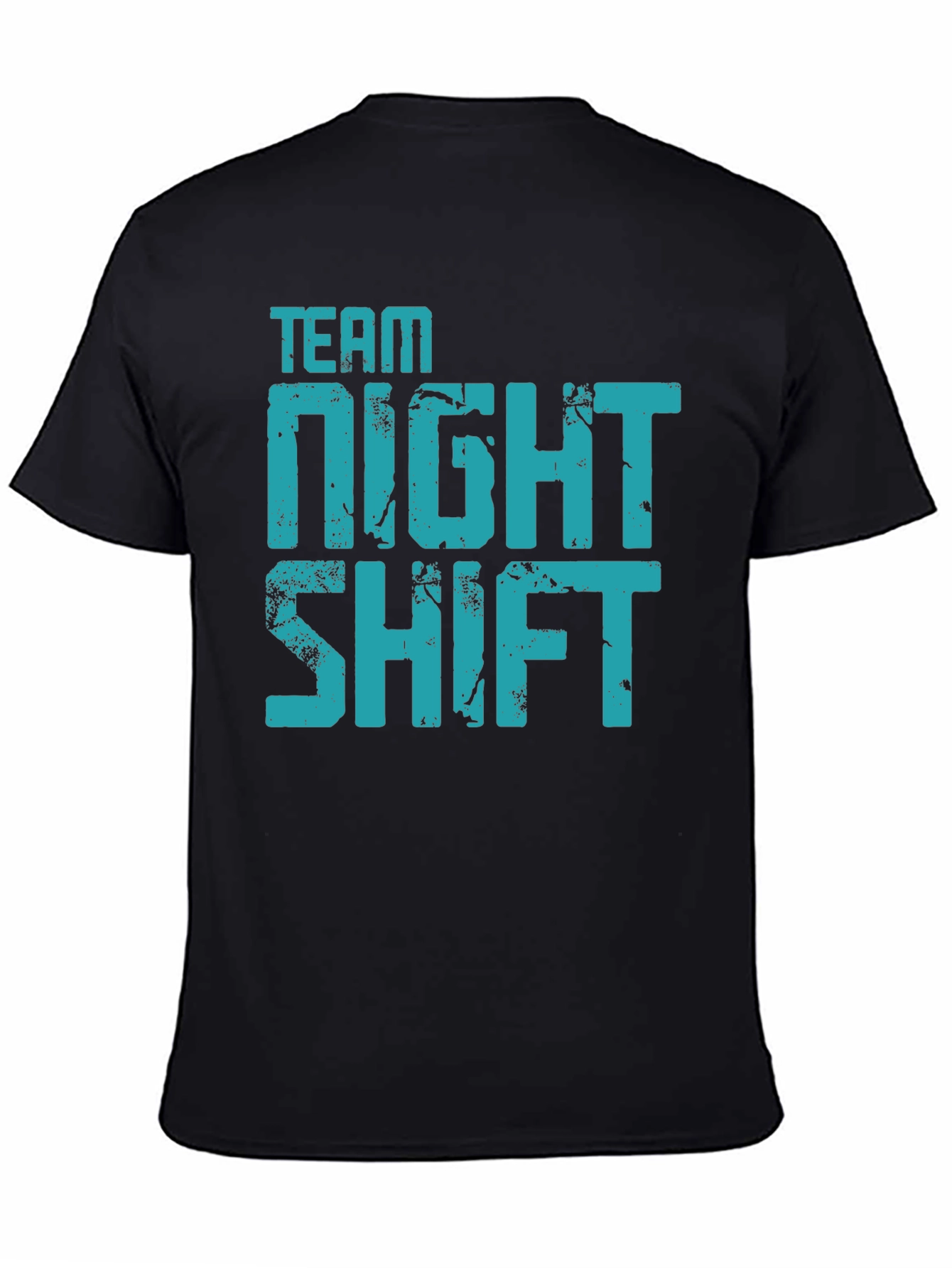 Team Night Shift Black Graphic T-Shirt