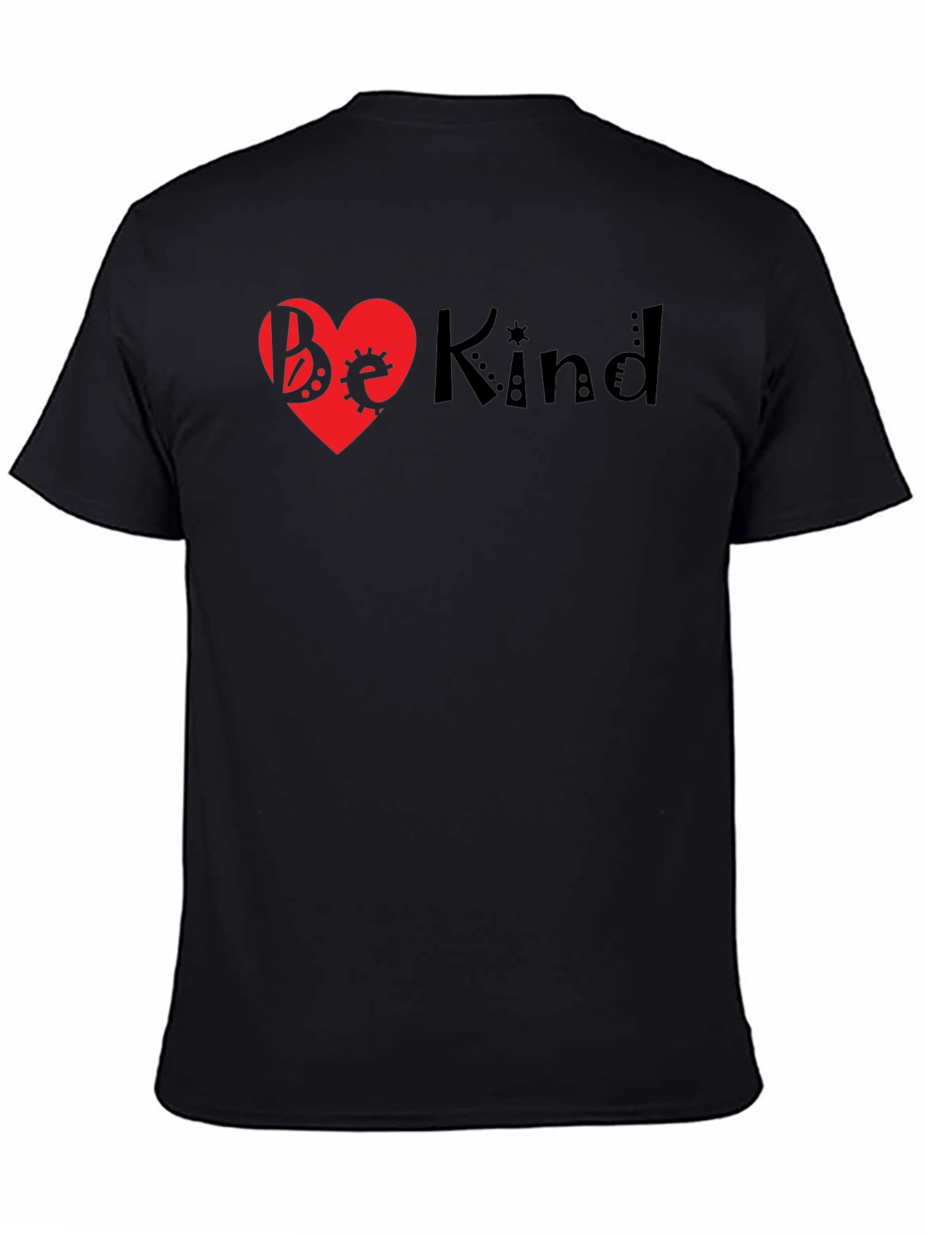 Be Kind Heart Graphic Tee - Black