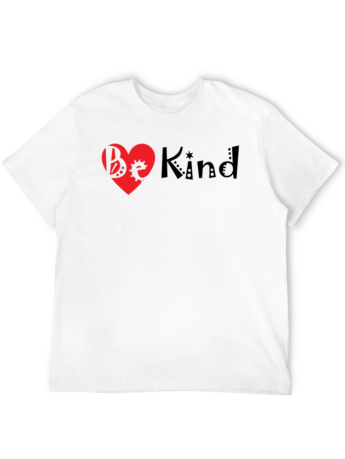 Be Kind Heart Graphic Tee - Black