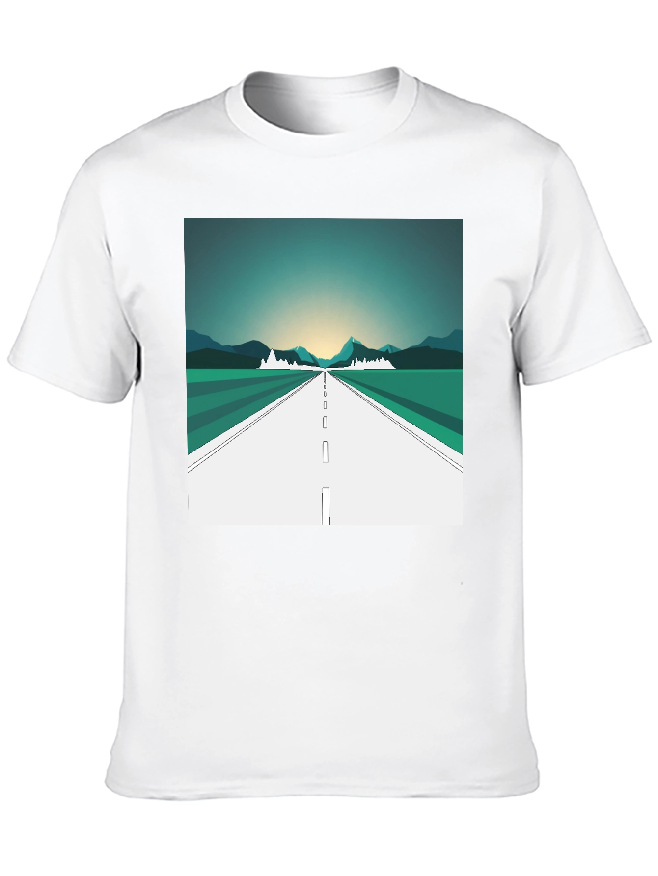 Road Trip Graphic Tee - Black Cotton T-Shirt