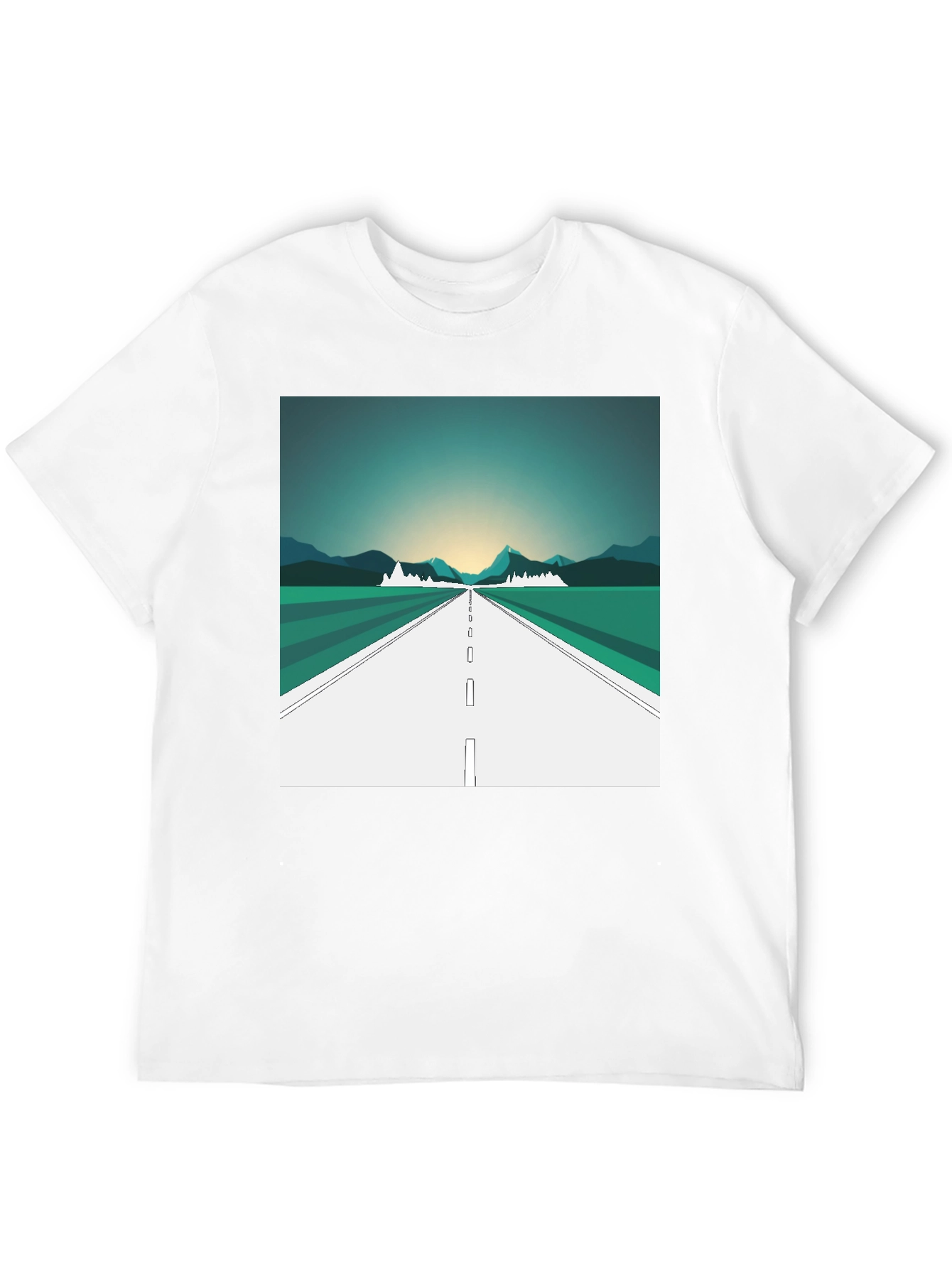 Road Trip Graphic Tee - Black Cotton T-Shirt
