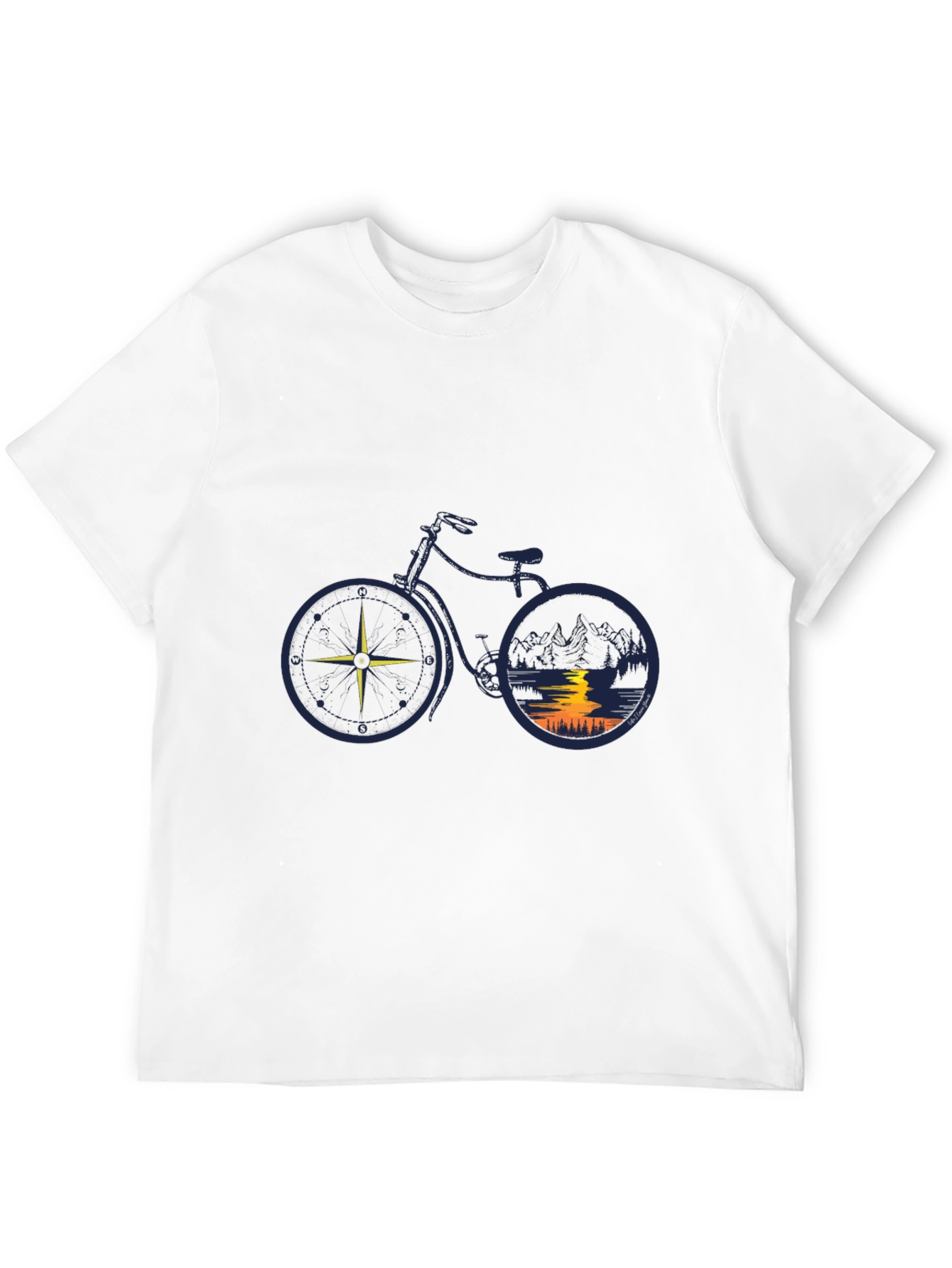 Compass Bike Graphic Tee - Adventure Awaits