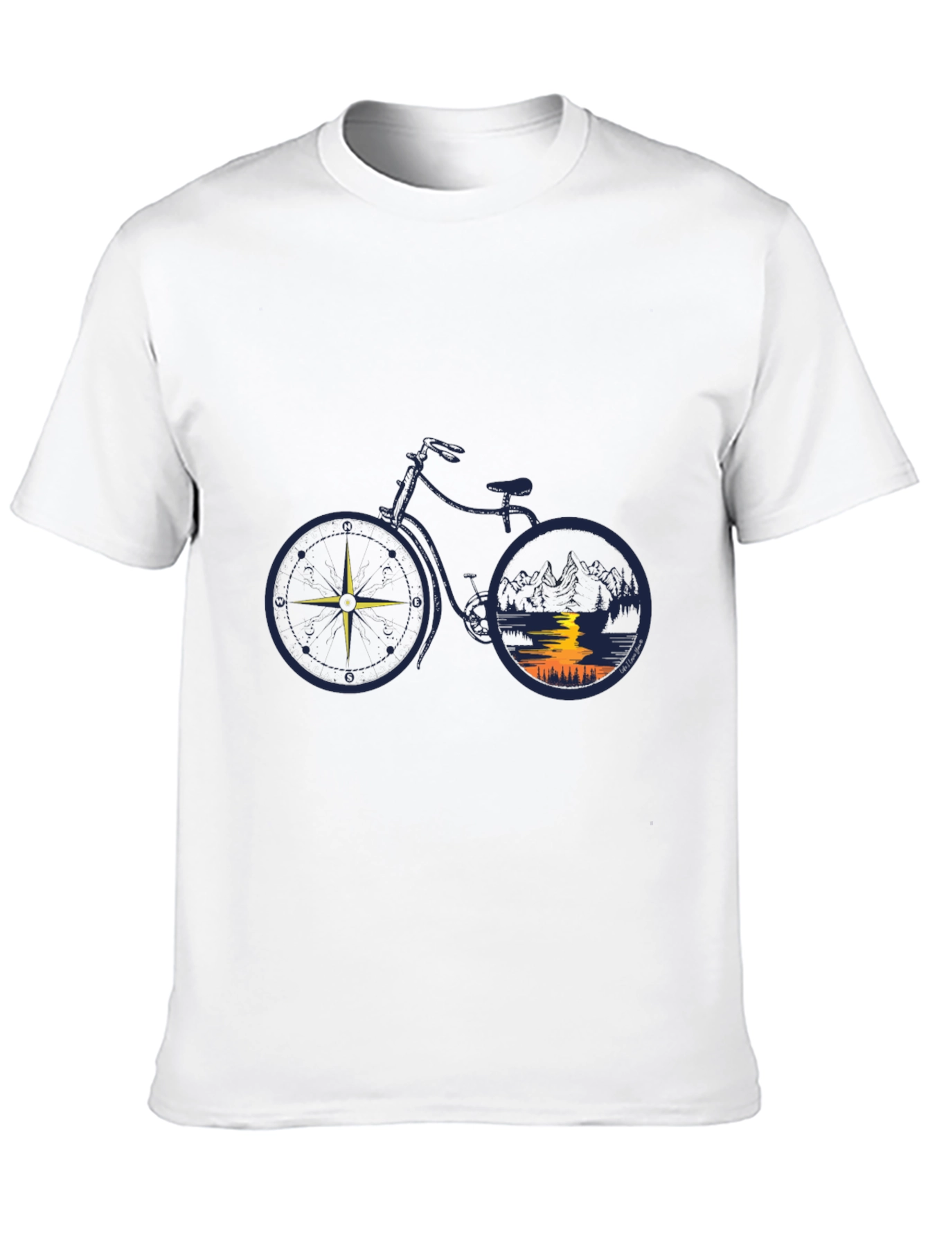 Compass Bike Graphic Tee - Adventure Awaits