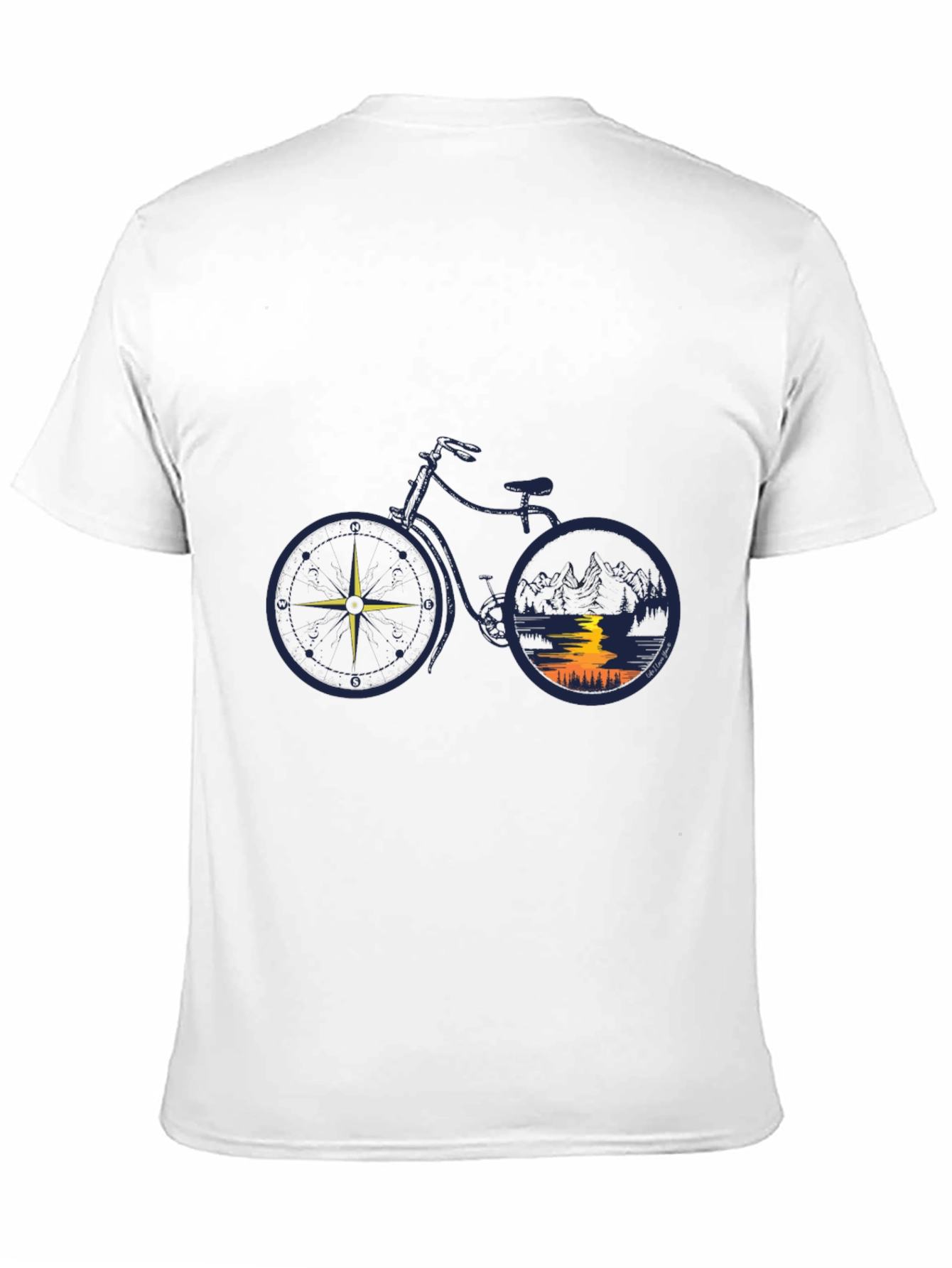 Compass Bike Graphic Tee - Adventure Awaits