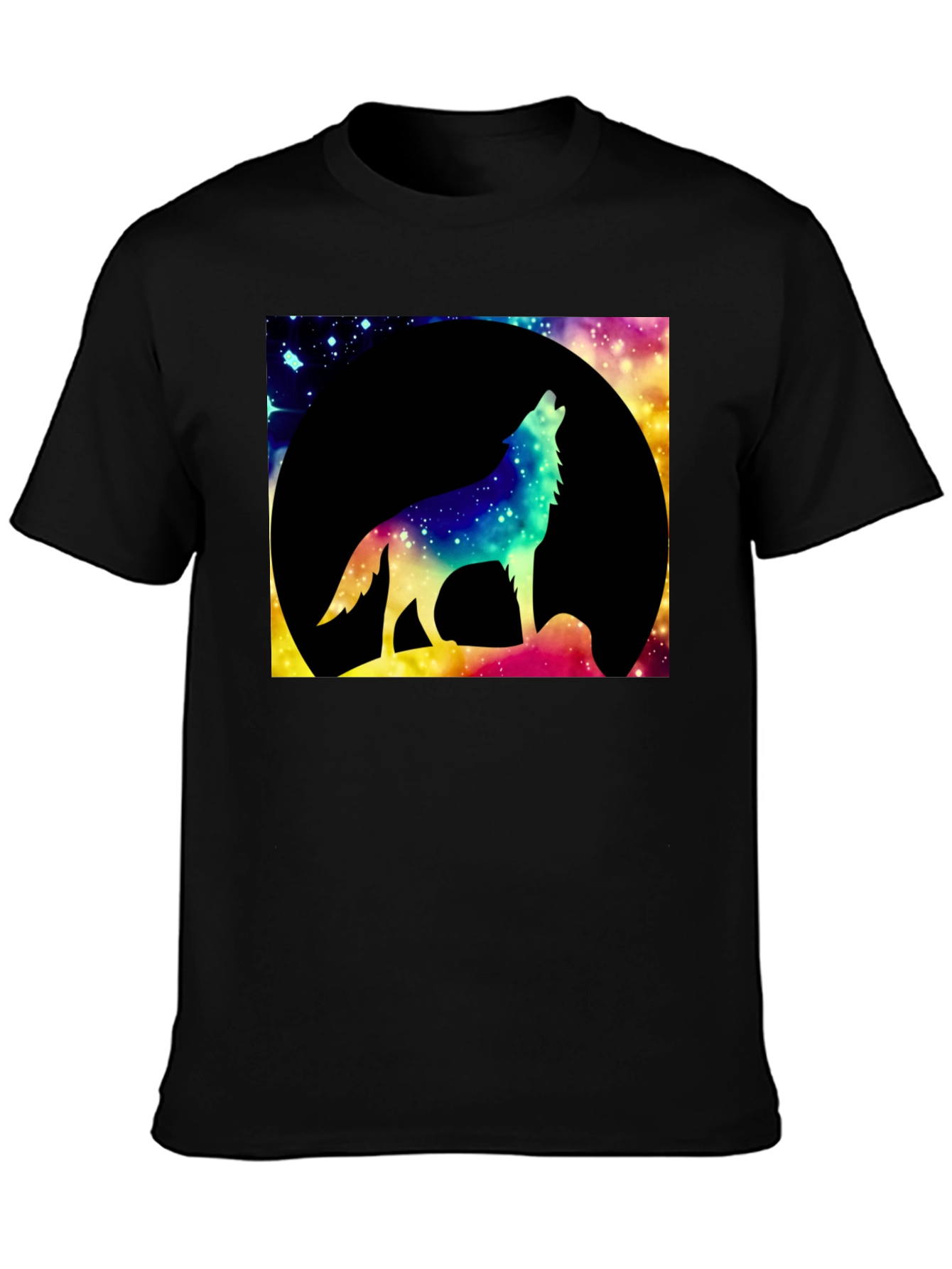 Wolf Howling at Moon Graphic Tee