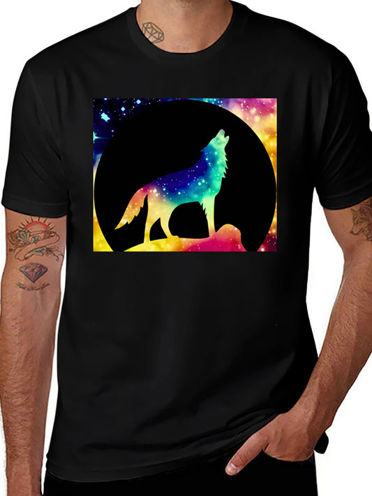 Wolf Howling at Moon Graphic Tee