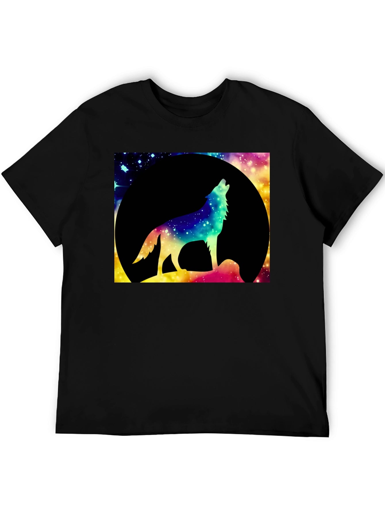 Wolf Howling at Moon Graphic Tee