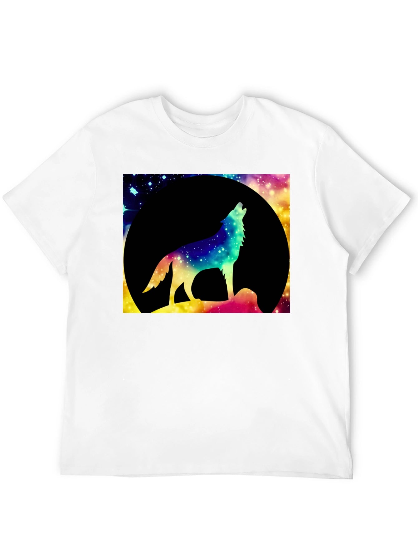 Wolf Howling at Moon Graphic Tee