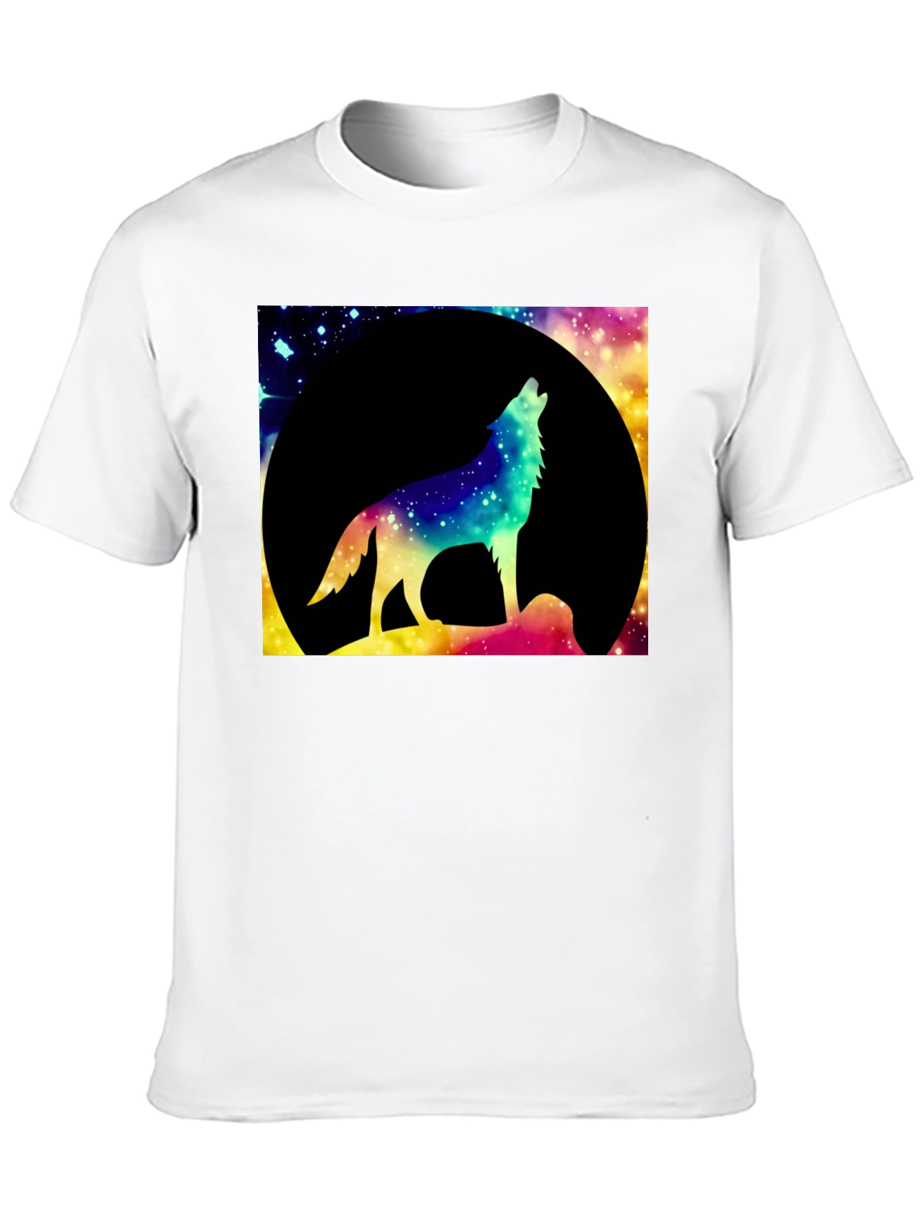 Wolf Howling at Moon Graphic Tee