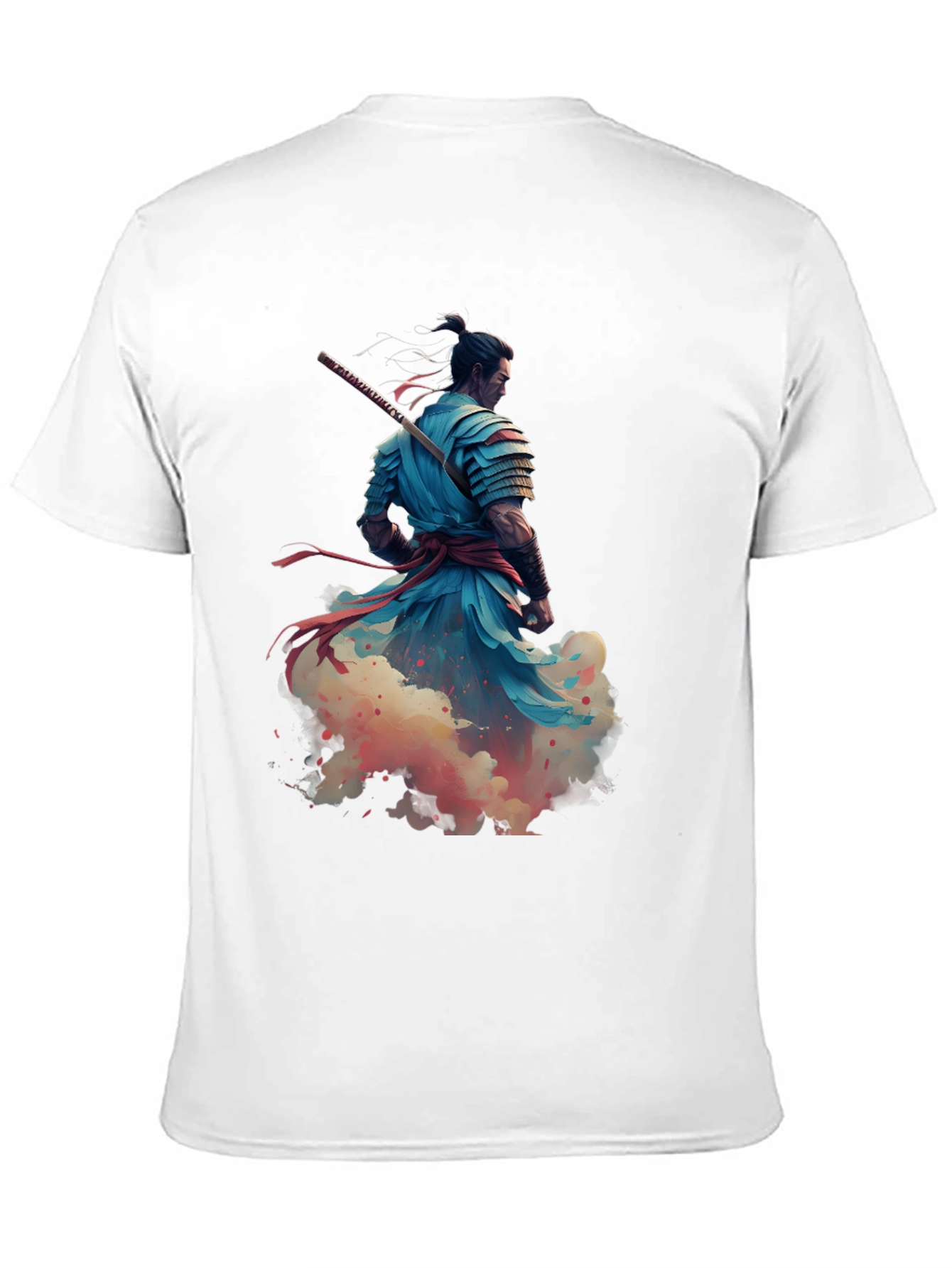Samurai Warrior Graphic Print Tee - Black