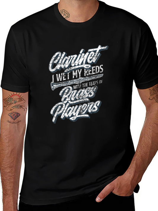 Clarinet Player Humor T-Shirt - I Wet My Reeds