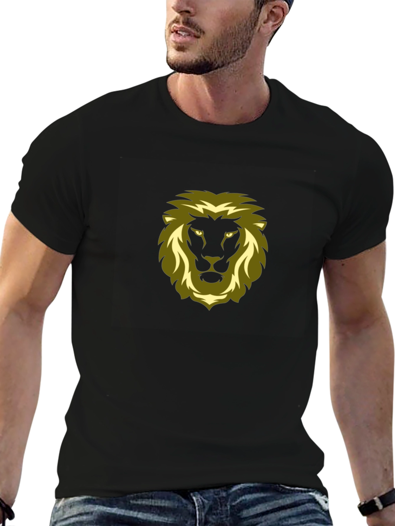 Lion Graphic Black T-Shirt