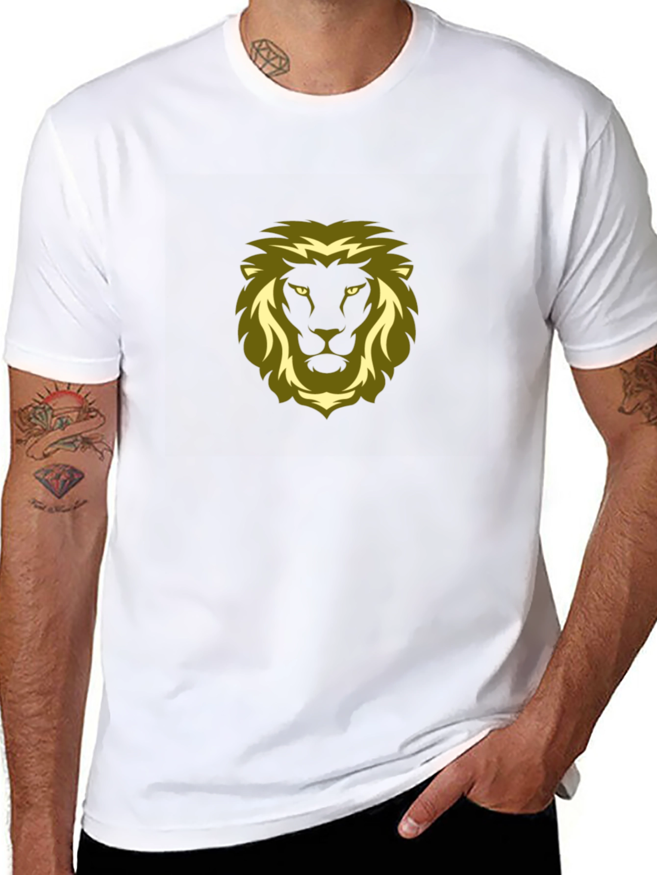 Lion Graphic Black T-Shirt