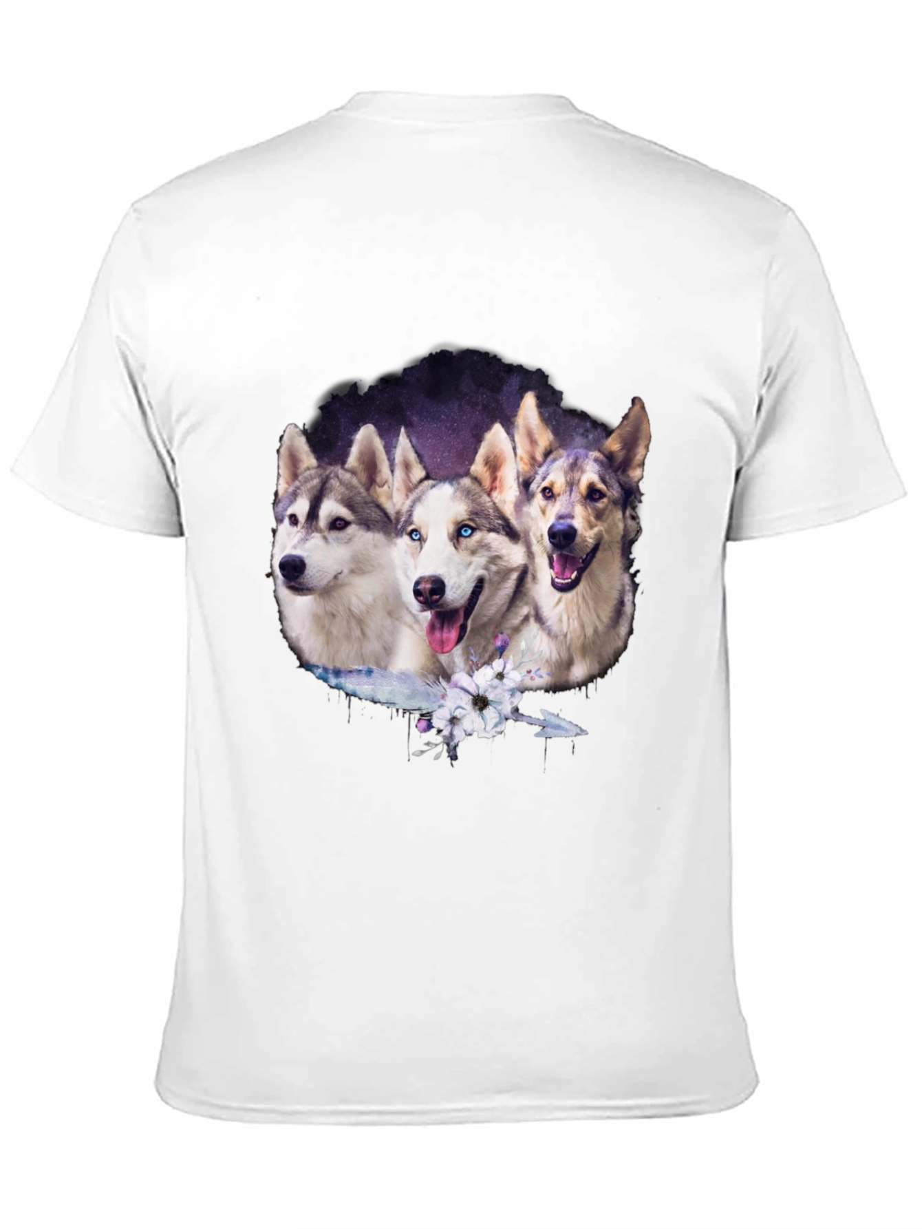 Husky Trio Graphic T-Shirt - Black