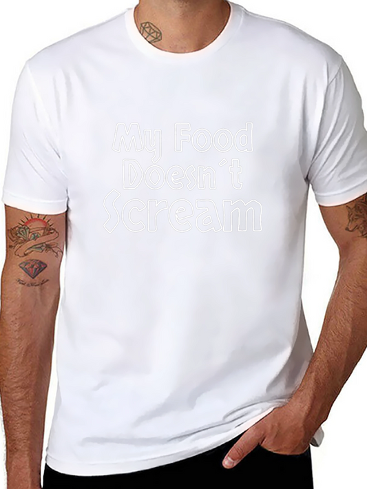 My Food Doesnt Scream T-Shirt - Black