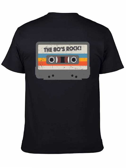 Retro 80s Rock Cassette Graphic T-Shirt