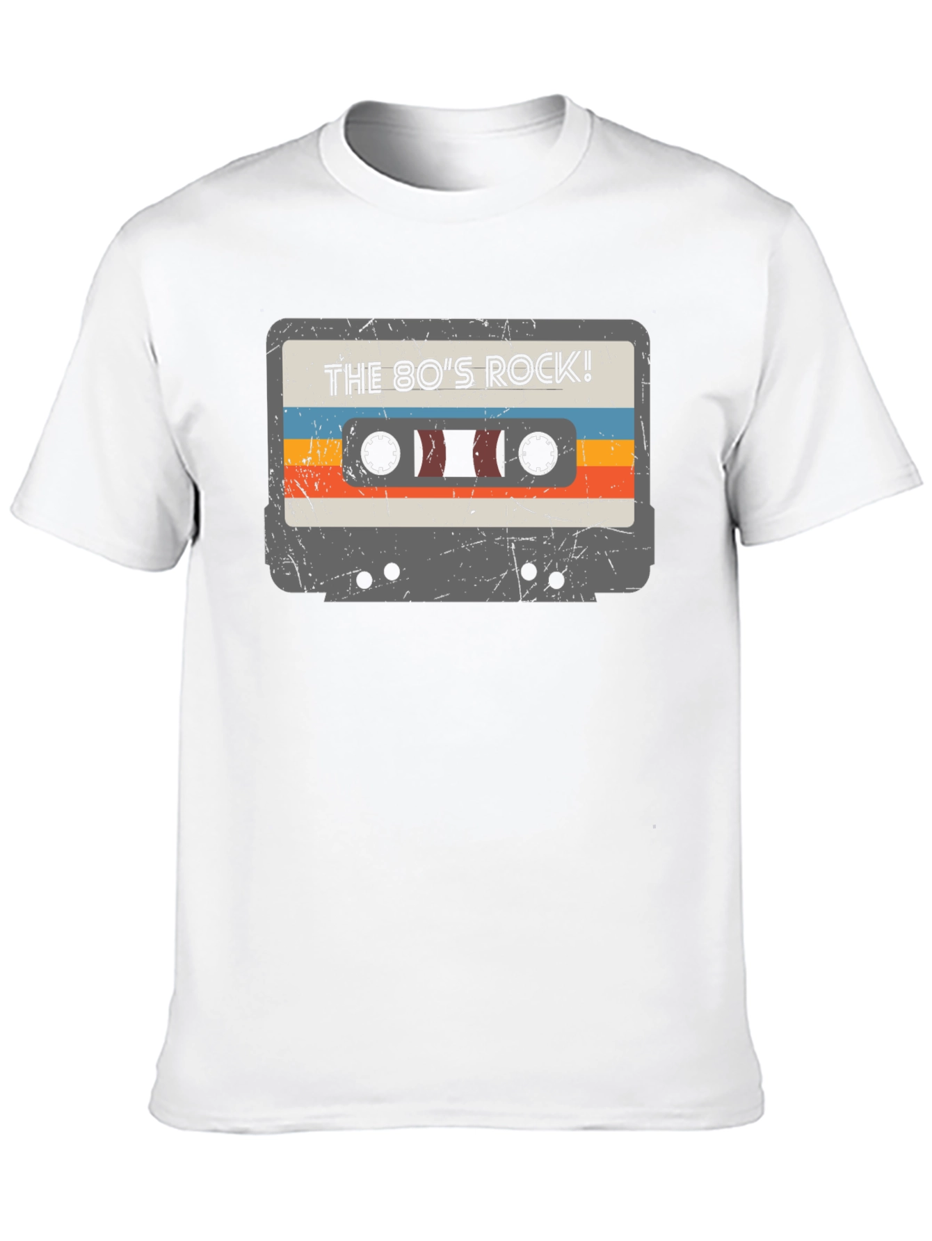 Retro 80s Rock Cassette Graphic T-Shirt