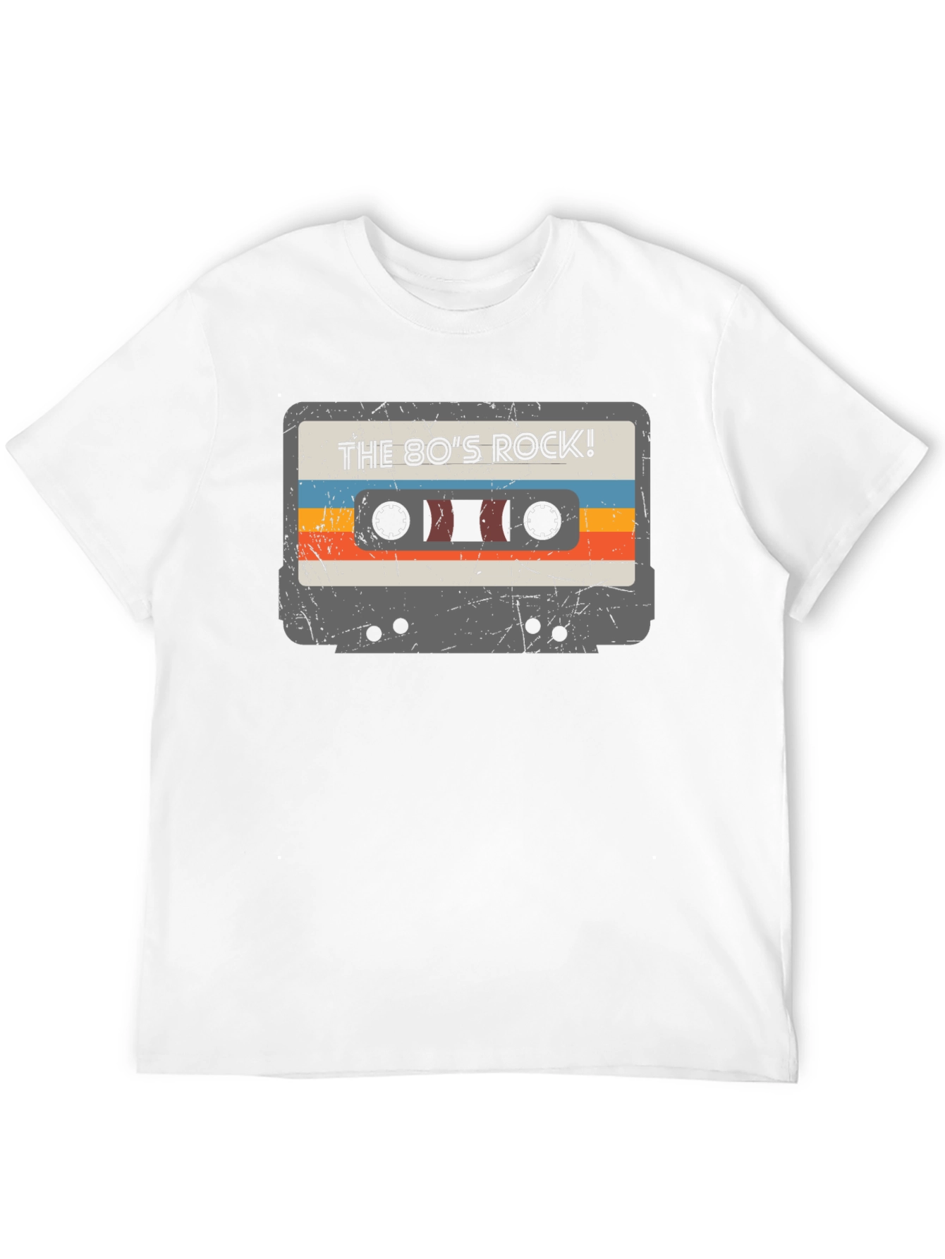 Retro 80s Rock Cassette Graphic T-Shirt