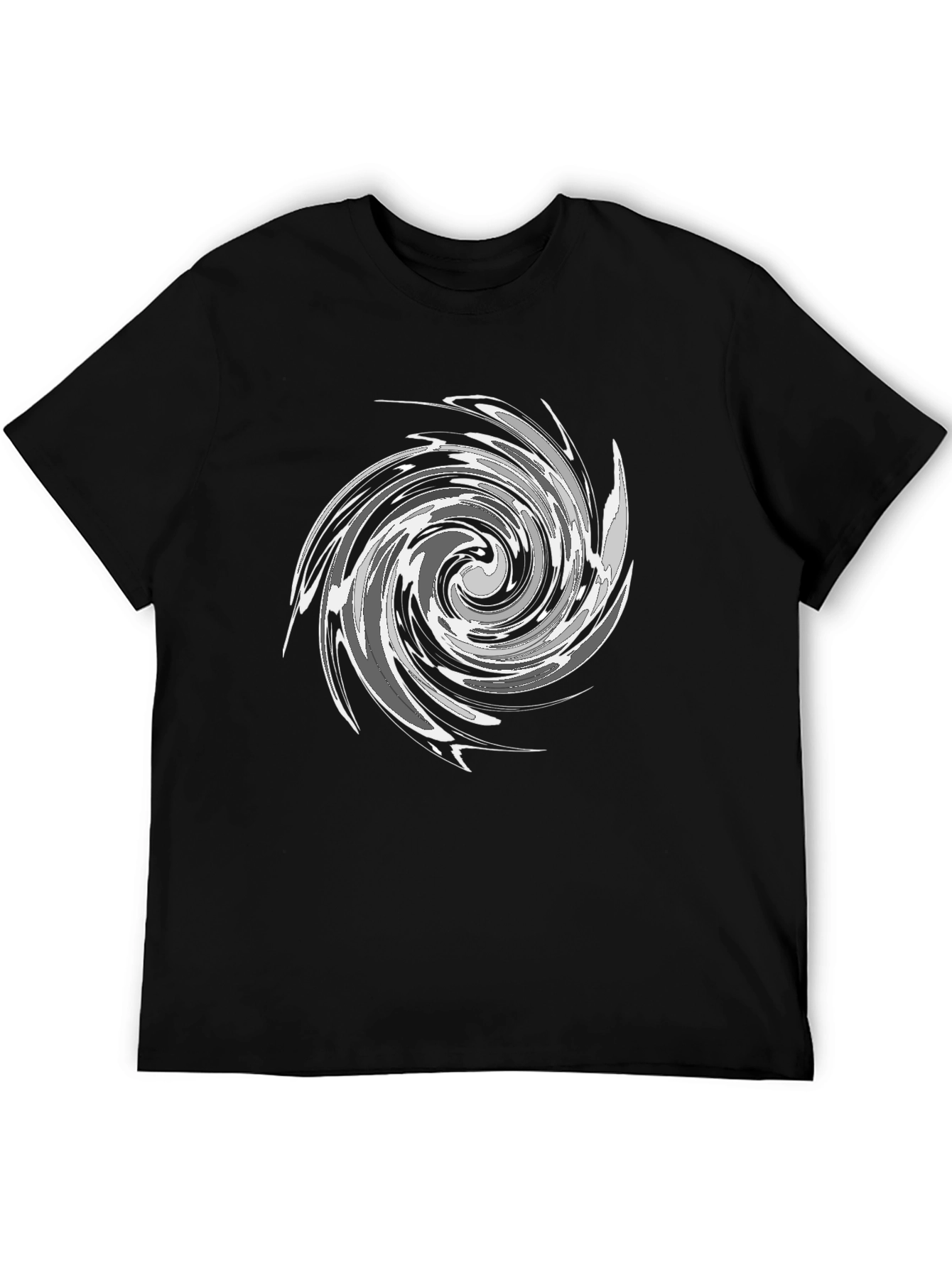 Swirl Graphic Black T-Shirt