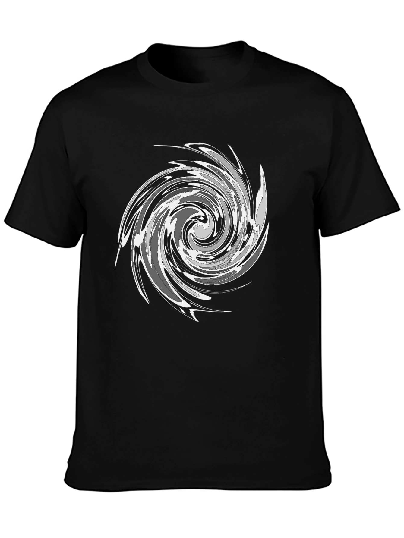 Swirl Graphic Black T-Shirt