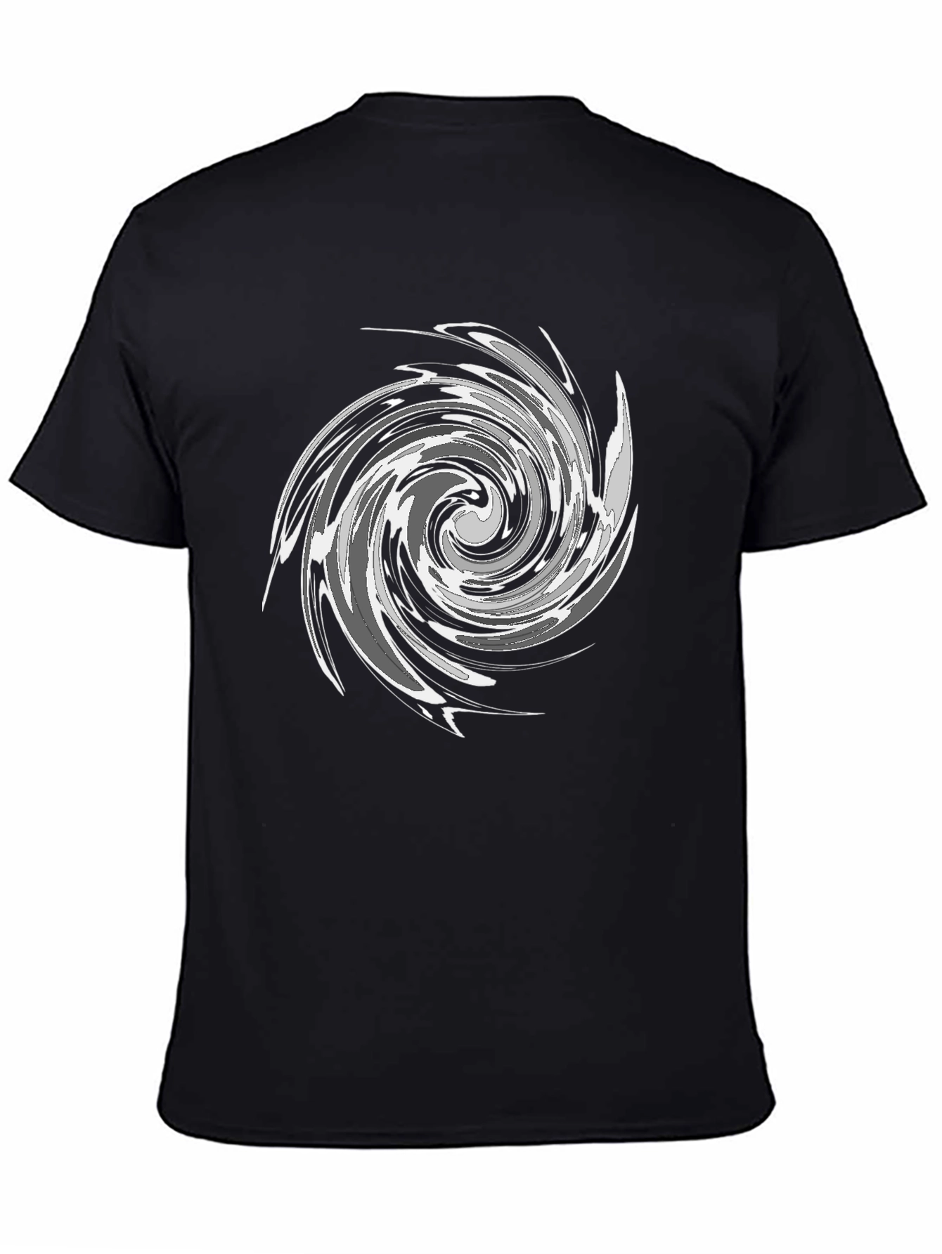 Swirl Graphic Black T-Shirt