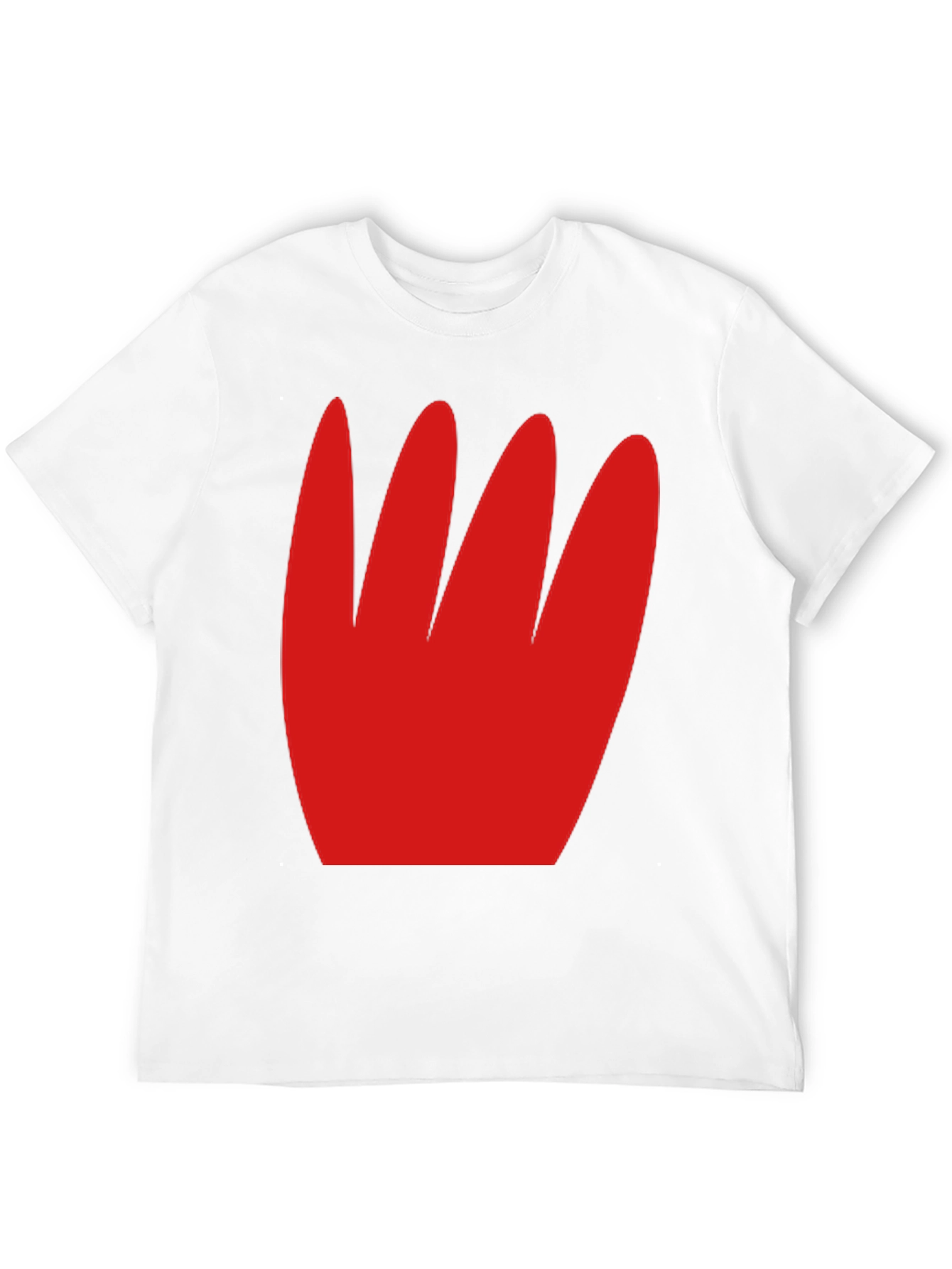 Bold Graphic Tee - Red Abstract Design Black Shirt