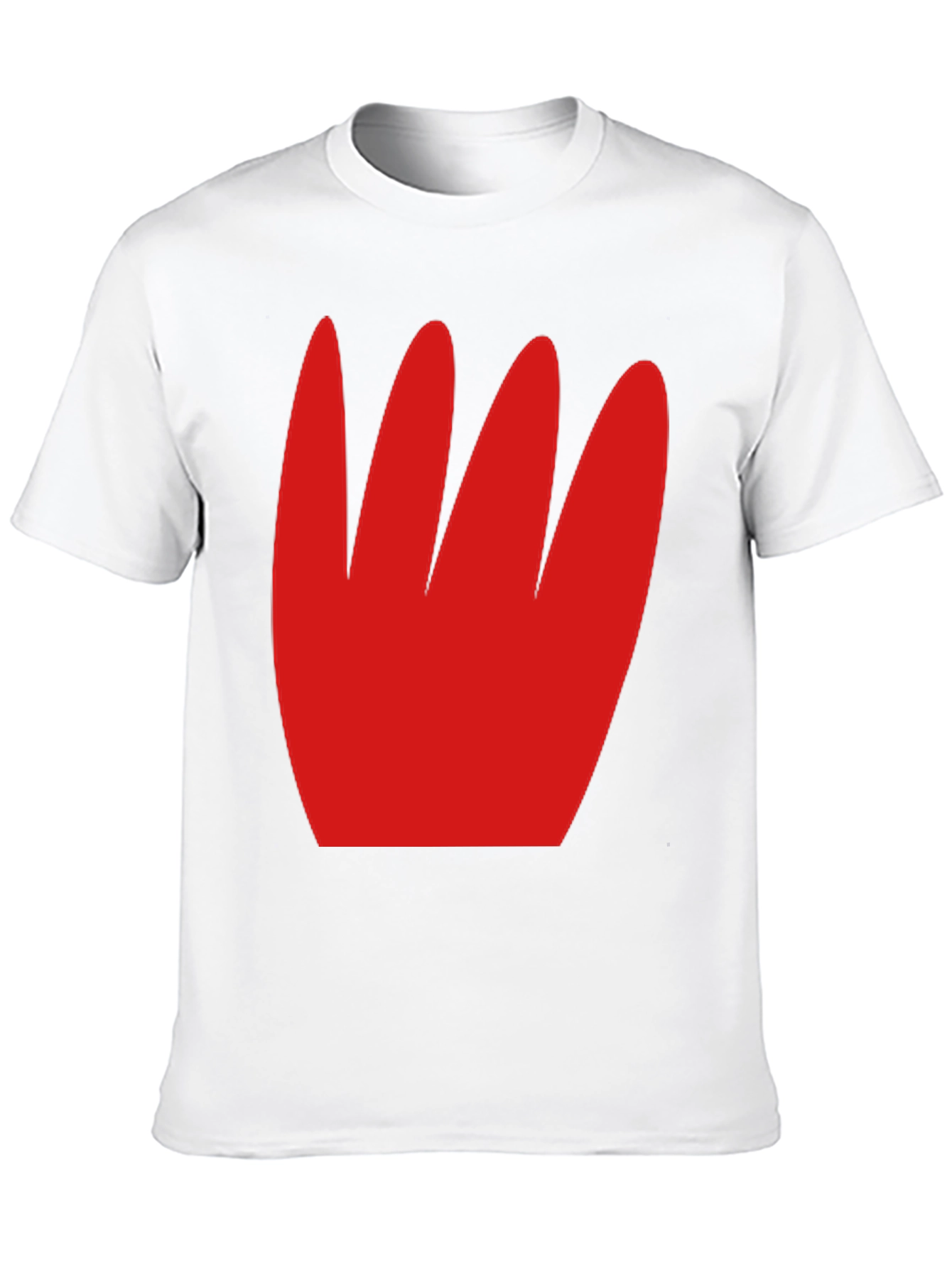 Bold Graphic Tee - Red Abstract Design Black Shirt