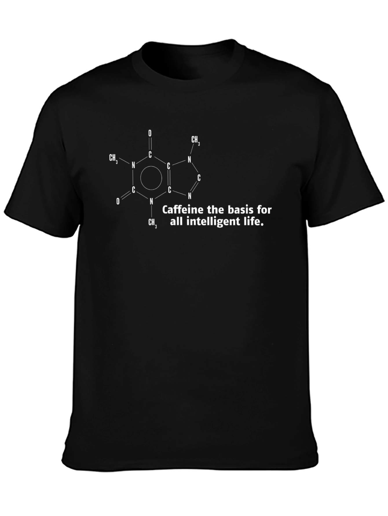 Caffeine Molecule T-Shirt - Science Humor